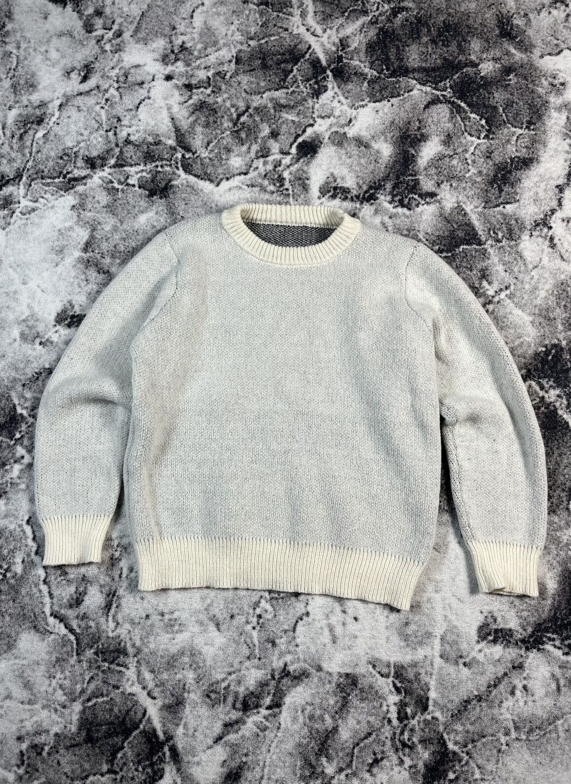 Other Vintage 8 Ball Knit Sweater White Black Y2K Size US M / EU 48-50 / 2 - 2 Thumbnail