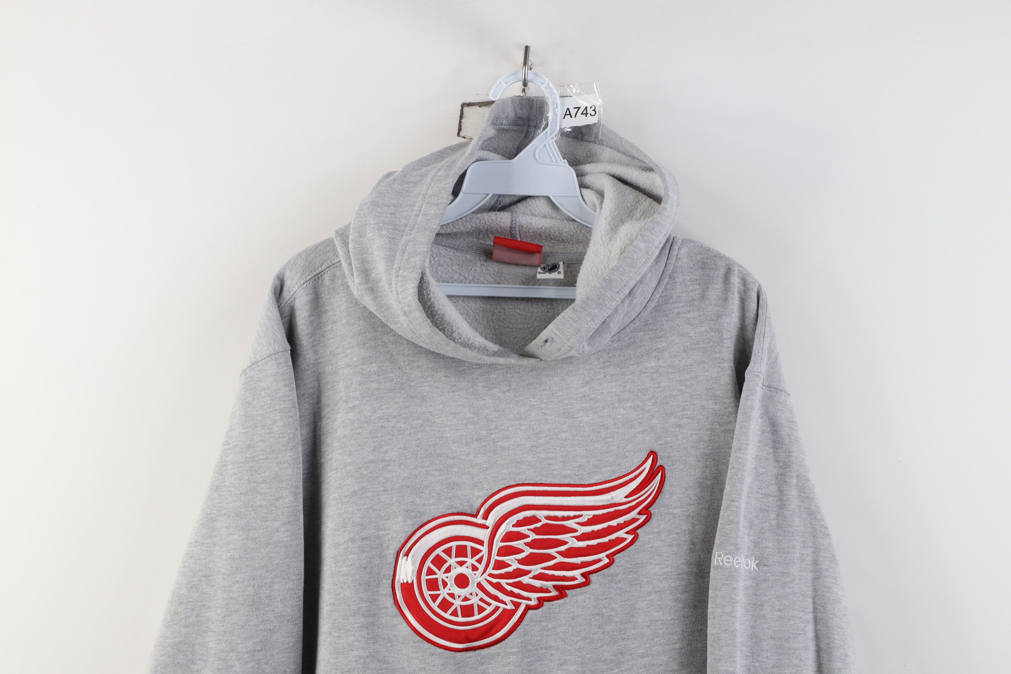 Reebok Vintage Reebok Detroit Red Wings Hockey Hoodie Sweatshirt Size US L / EU 52-54 / 3 - 2 Thumbnail