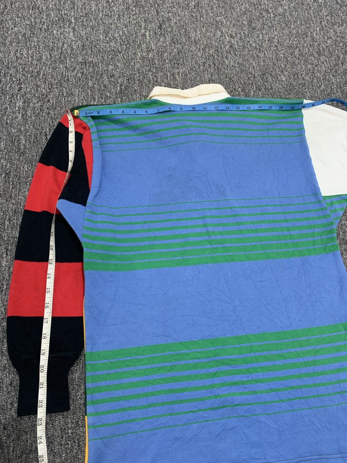 Mizuno Mizuno RunBird Vintage Polo Rugby Different Lines Size US L / EU 52-54 / 3 - 11 Thumbnail