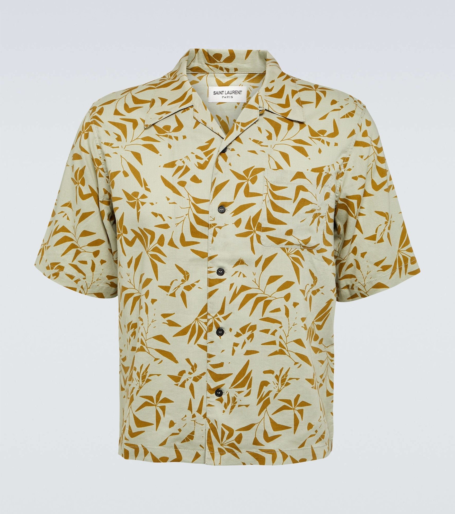 Saint Laurent Paris Hawaiian Shirt in Palm Tree Print Size US XL / EU 56 / 4 - 1 Thumbnail