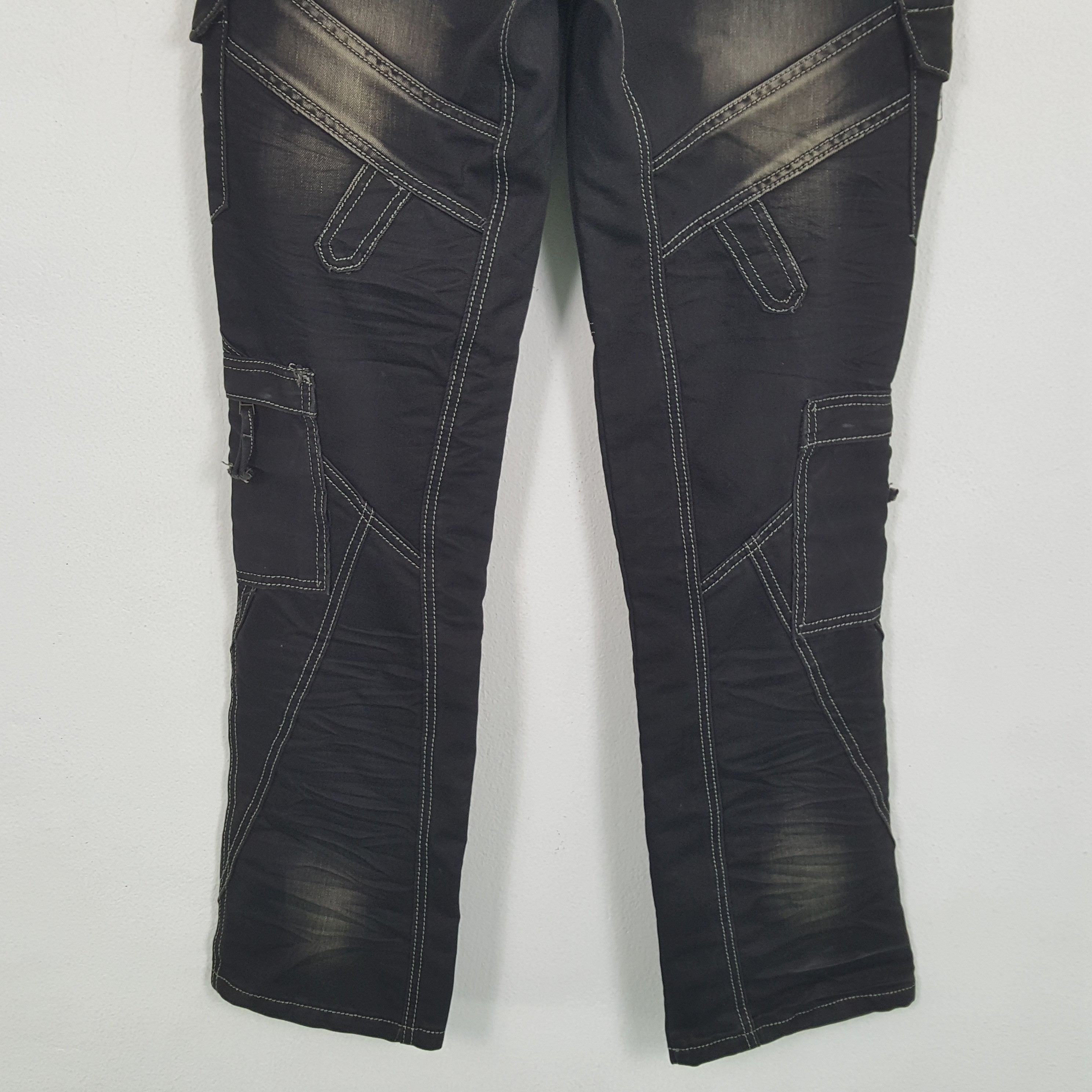 Vintage TESILIN Streetwear Fashion Cargo Style Rock Punk Jeans Size US 35 - 6 Thumbnail