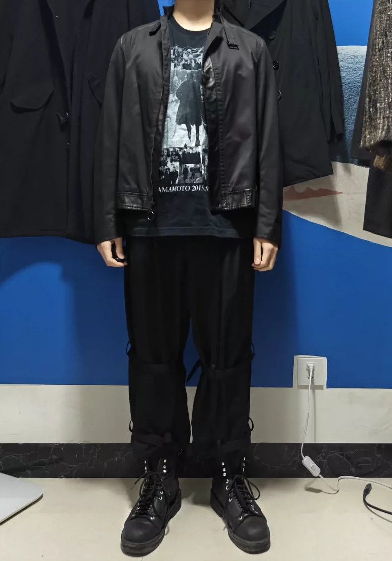 Yohji Yamamoto Yohji Yamamoto Patchwork biker jacket 2505-Nextarrow Size US XL / EU 56 / 4 - 8 Thumbnail