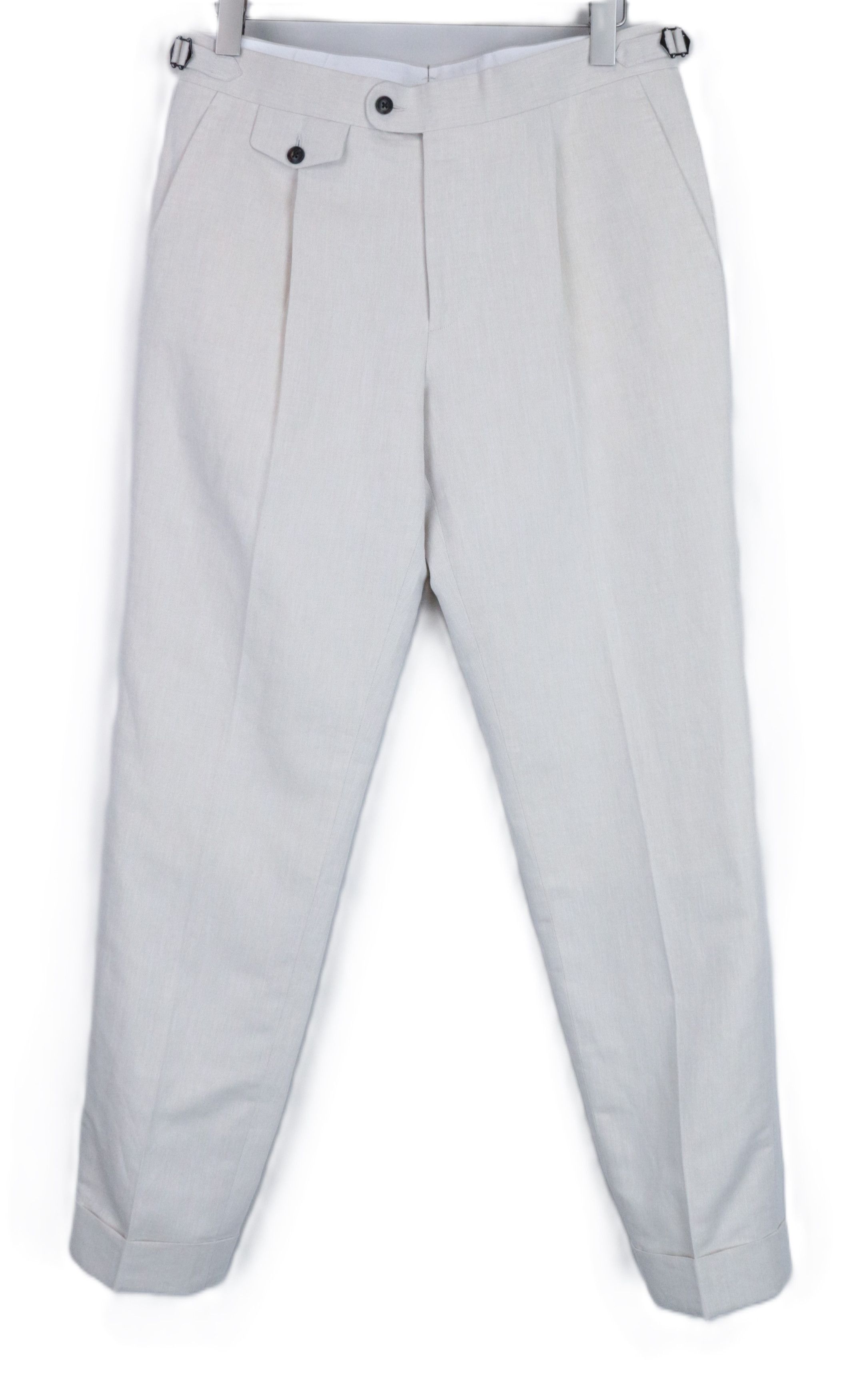 Suitsupply LA SPALLA UK38L Beige Linen Cotton Suit 67232 Size 38L - 2 Thumbnail