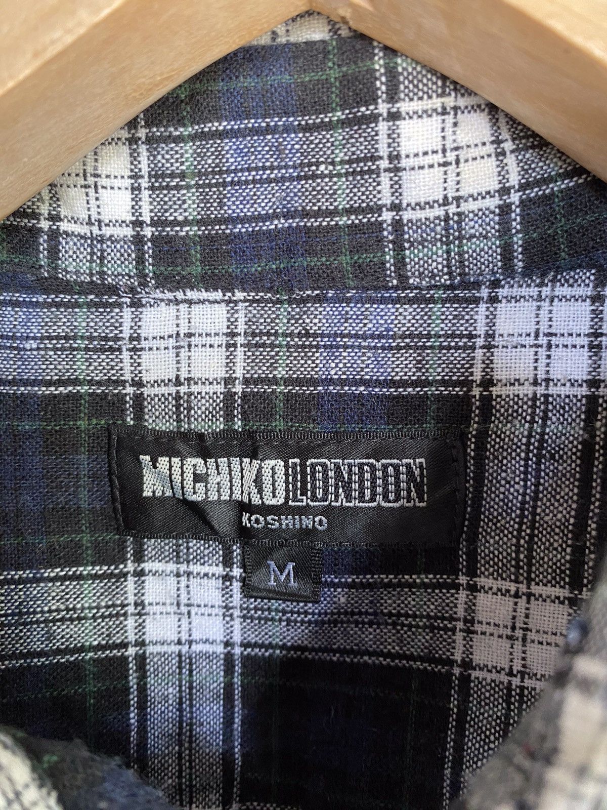 Michiko London Koshino Plaid Tartan Flannel Shirt