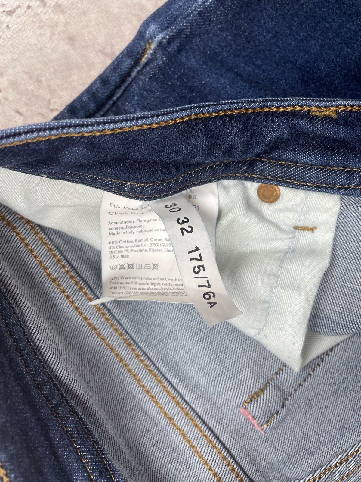 Acne Studios Acne Studios W30 L32 Climb Dark Blue Denim Jeans (Men’s) EGV Size 30" / US 8 / IT 44 - 3 Thumbnail