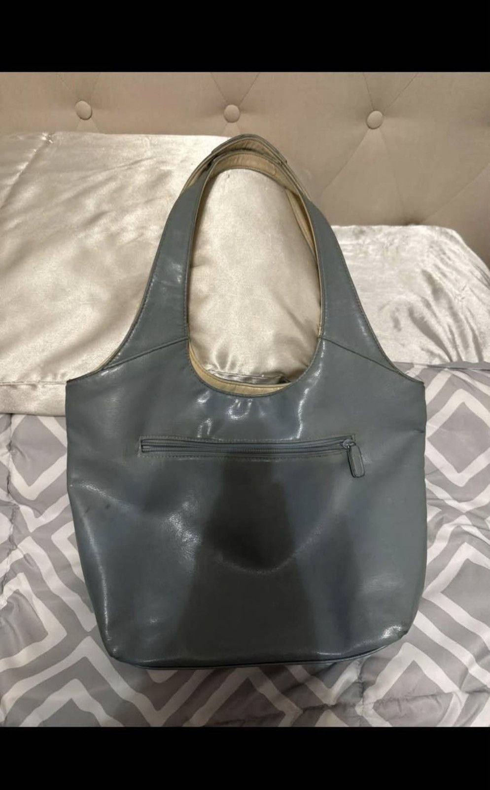 Other Blue leather shoulder bag with tan/khaki interior Size ONE SIZE - 1 Thumbnail