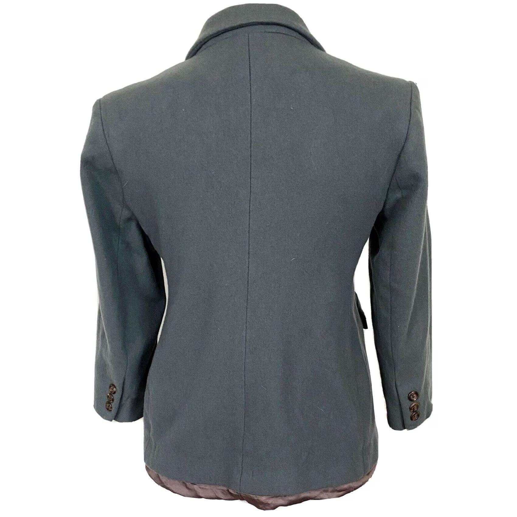 Vintage VINTAGE L.L. Bean Blazer Jacket Wool Cashmere Bluish Gray Women’s 4P Size S / US 4 / IT 40 - 4 Thumbnail