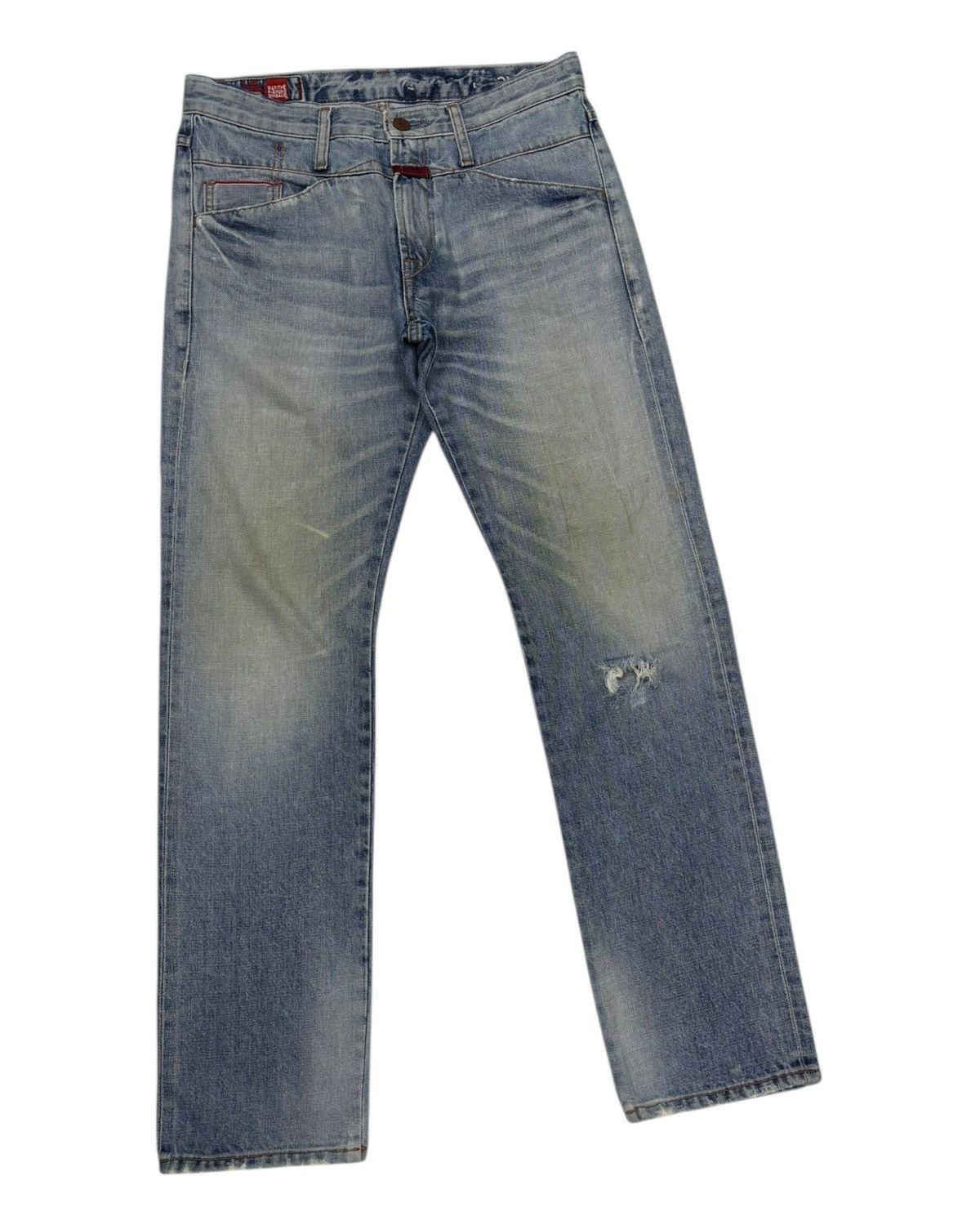 Marithe + Francois Girbaud × Undercover MARITHE FRANCOIS GIRBAUD HALF SELVEDGE LE JEAN DE DISTRESSED Size US 30 / EU 46 - 5 Thumbnail
