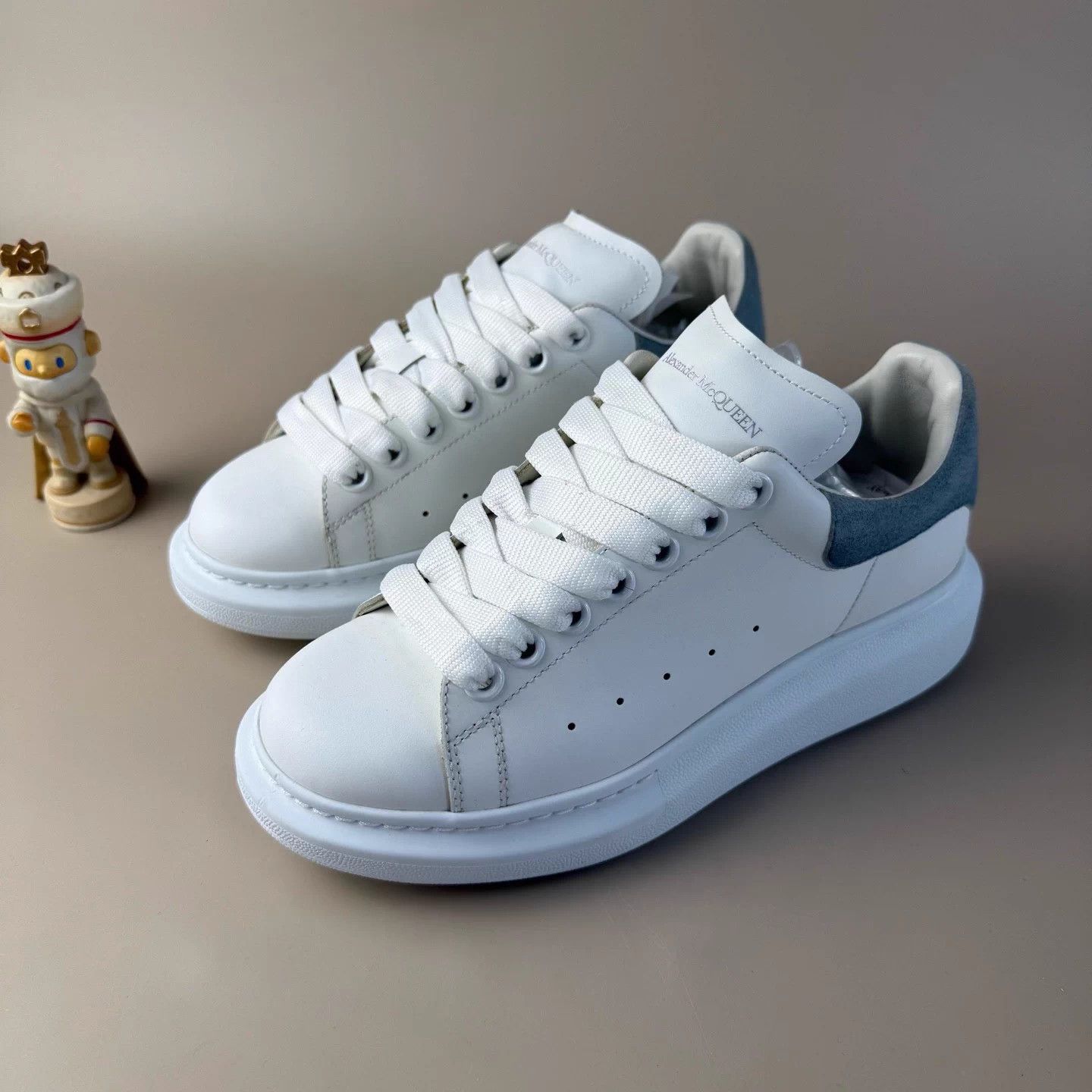 Alexander McQueen Alexander McQueen haze blue suede chunky casual sneakers Size US 6.5 / IT 36.5 - 1 Thumbnail