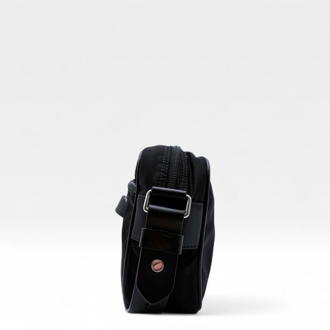 Prada Prada shoulderbag studded AW18 Nylon black white leather Size ONE SIZE - 4 Thumbnail