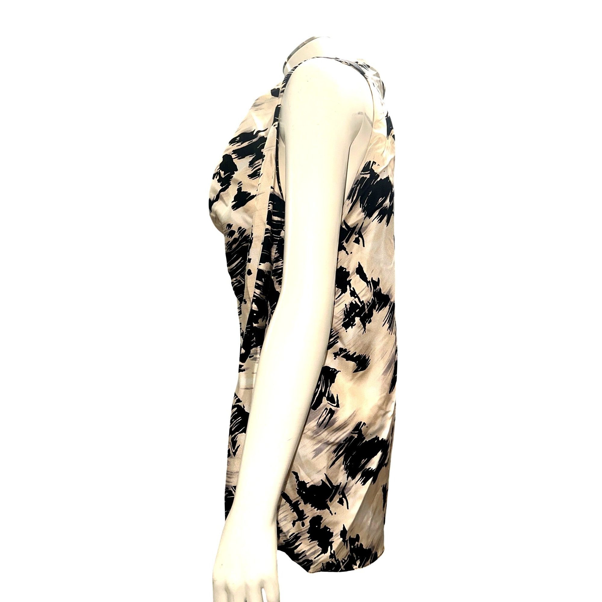 Cynthia Rowley Cynthia Rowley XL Black White Abstract Print Silk Sleeveless Size XL / US 12-14 / IT 48-50 - 3 Thumbnail