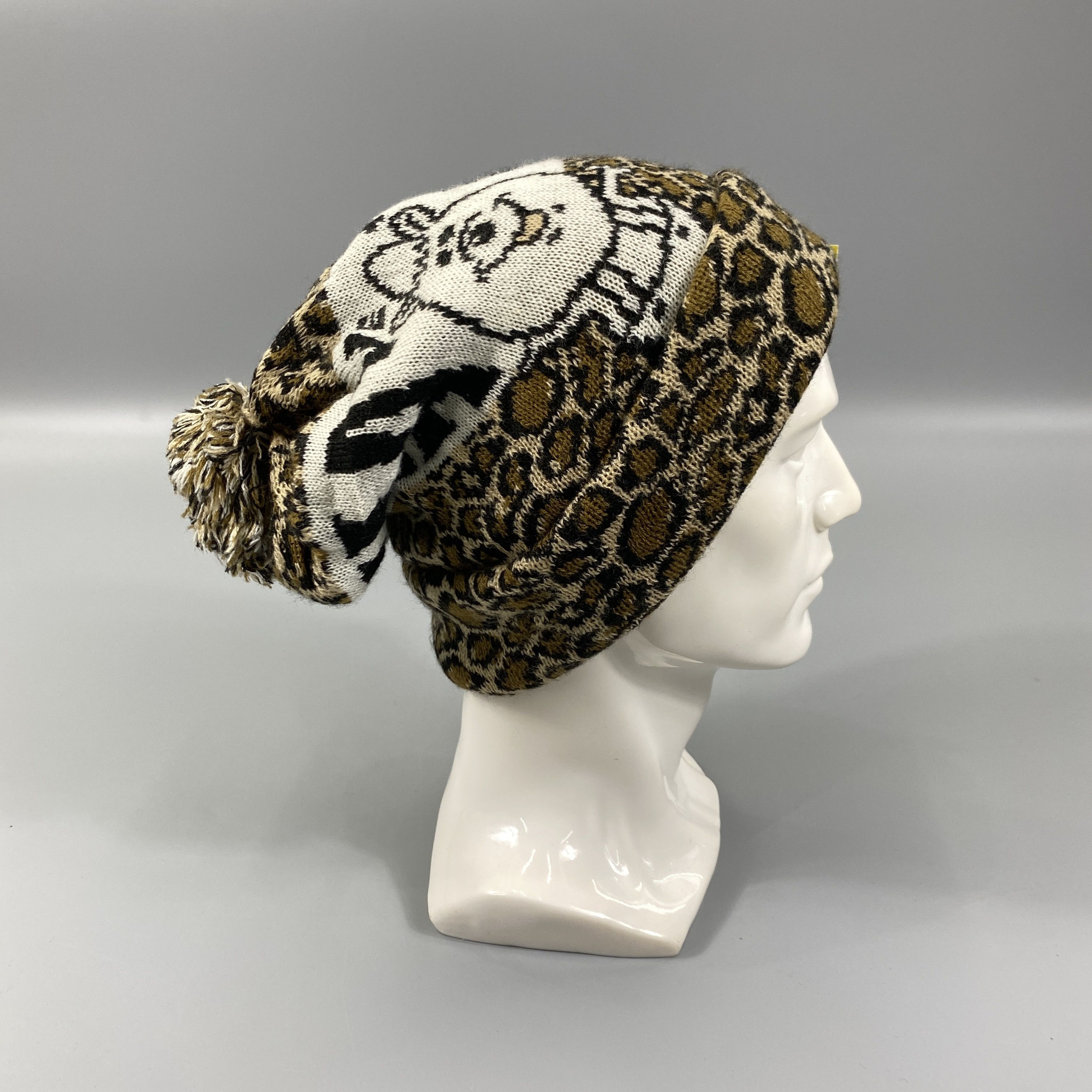 Japanese Brand Leopard Snow Cap Beanie Hat-BN1112 Size ONE SIZE - 4 Thumbnail