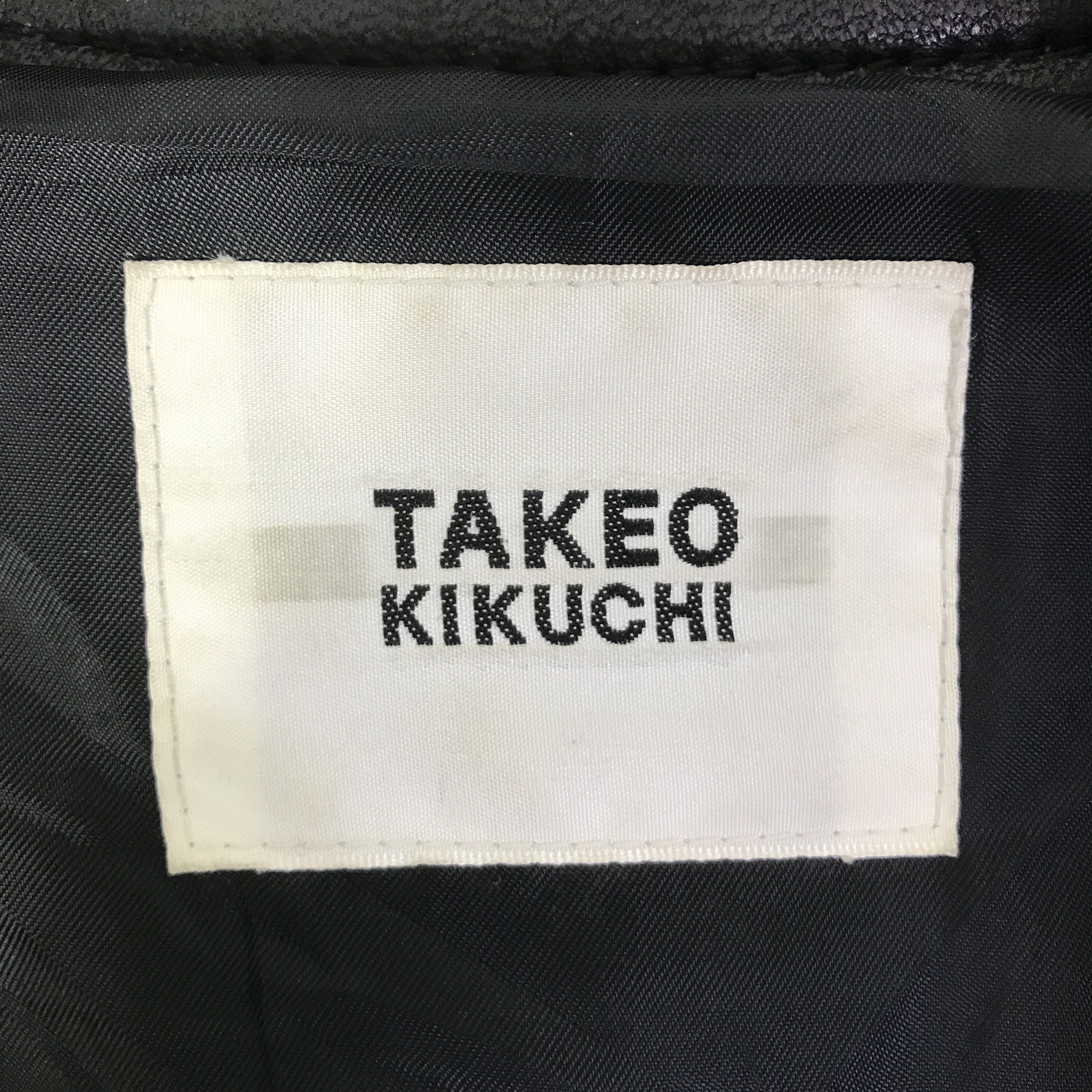 Takeo Kikuchi TAKEO KIKUCHI BLACK FADED LEATHER JACKET K81B20 Size US L / EU 52-54 / 3 - 9 Thumbnail