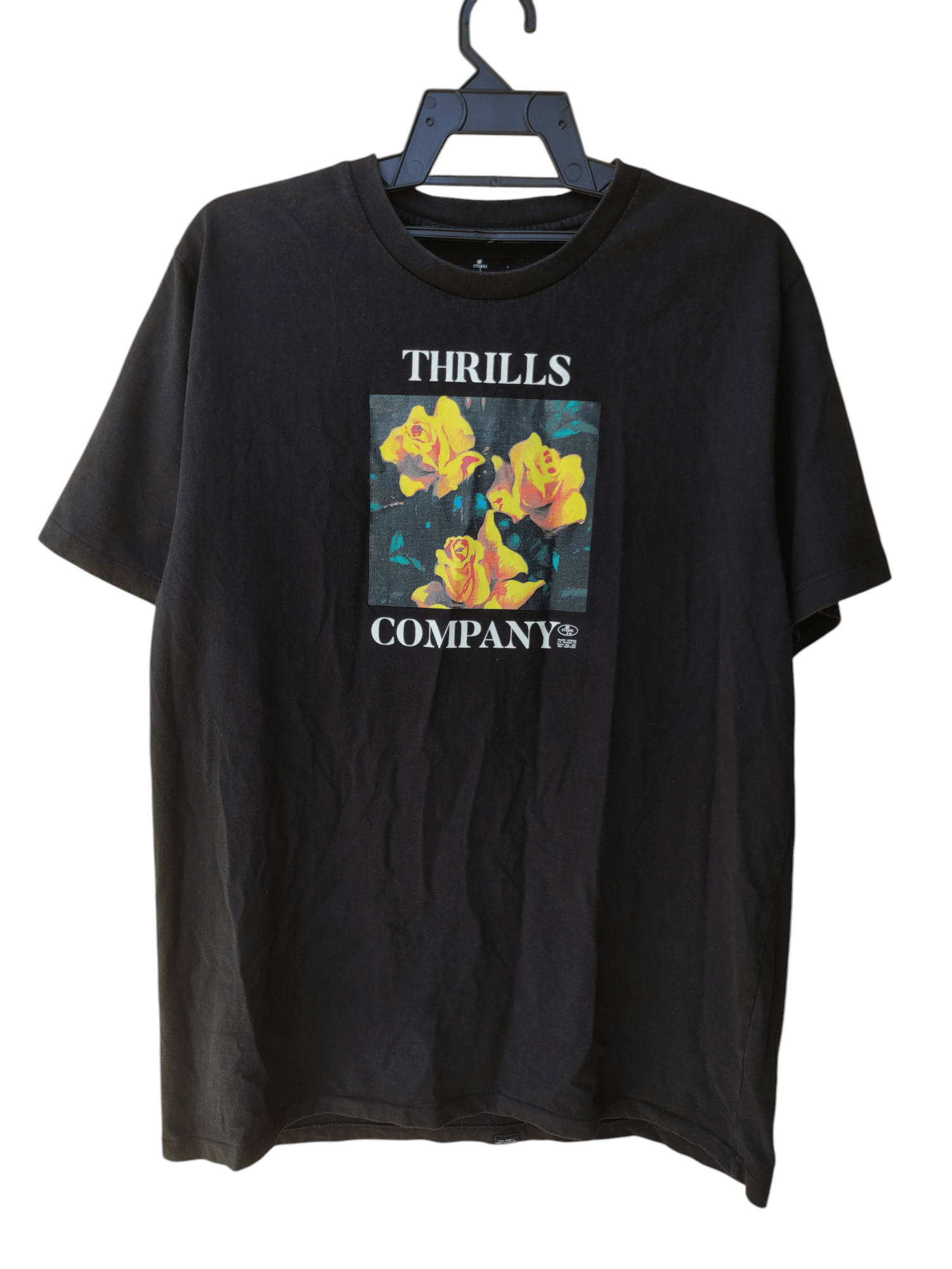 THRILLS THRILLS COMPANY FLOWERS mens black tee Size US L / EU 52-54 / 3 - 1 Thumbnail