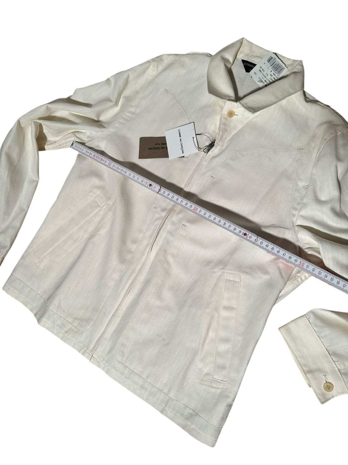 Comme des Garcons Homme Plus COMME des GARÇONS HOMME PLUS AW 2004 Ivory Hemp Work Jacket Size US M / EU 48-50 / 2 - 14 Thumbnail