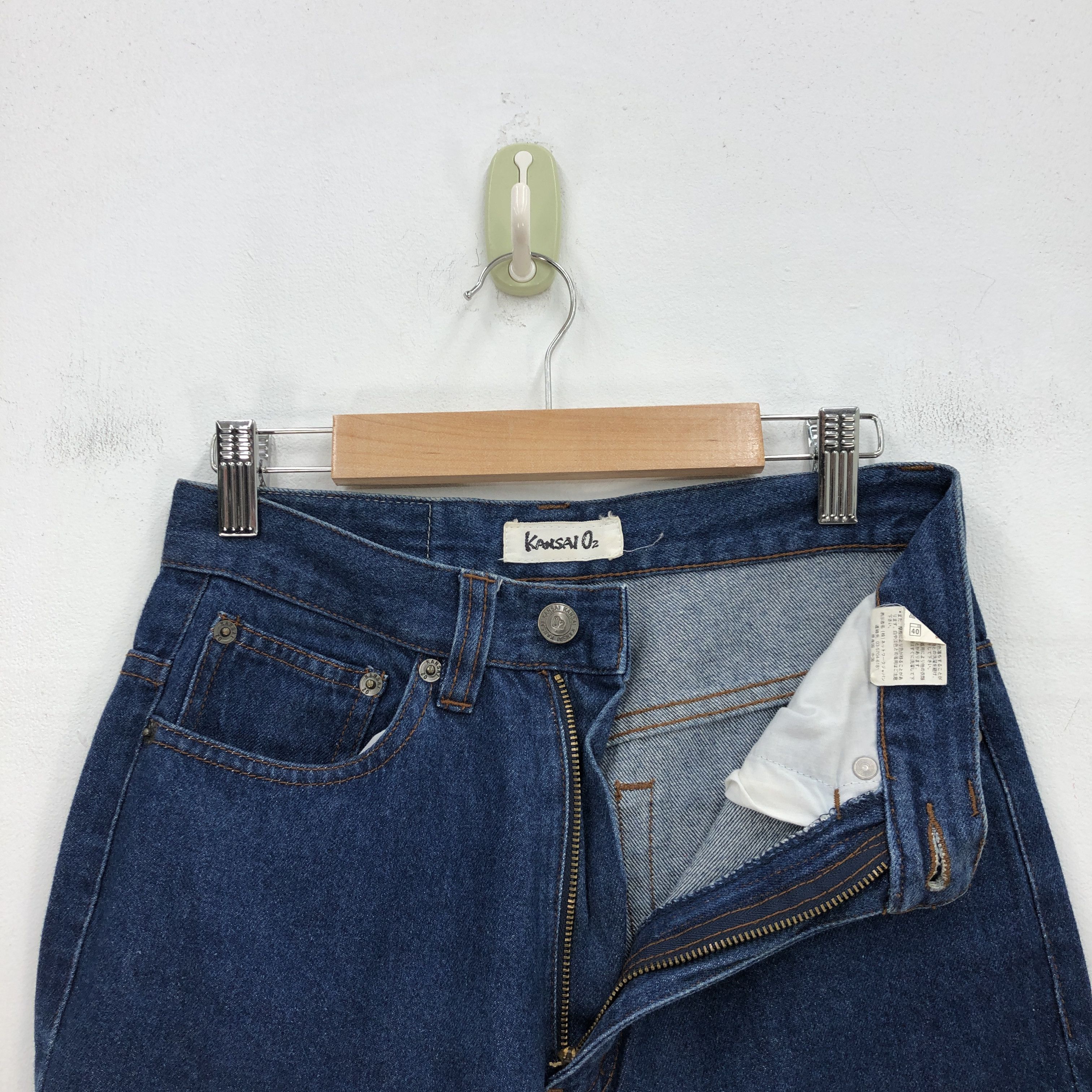 Kansai Yamamoto Vintage Kansai O2 Jeans Japanese Designer Denim Pants Size 24" / US 00 / IT 34 - 6 Thumbnail