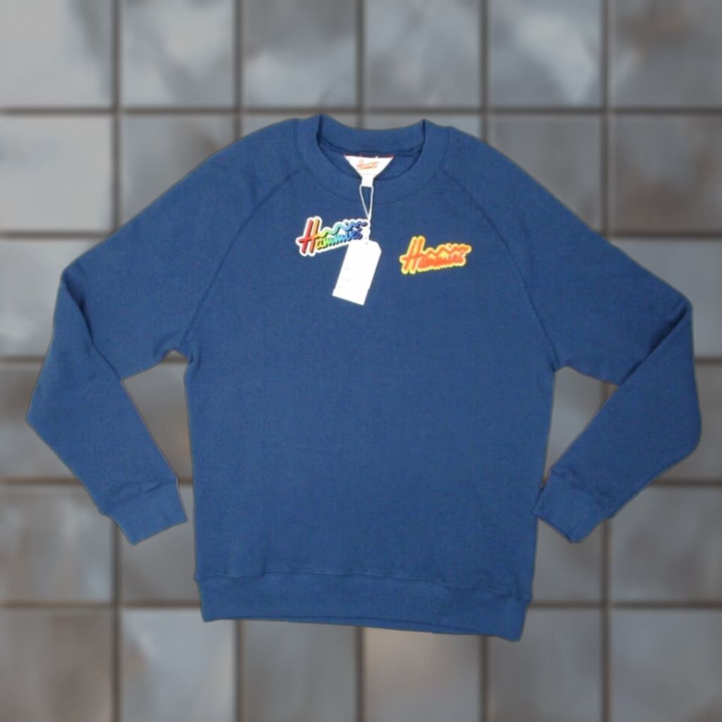 Vintage Hammies Sweatshirt Mens Large Blue Varsity Raglan Pullover Beach California Size US L / EU 52-54 / 3 - 1 Thumbnail