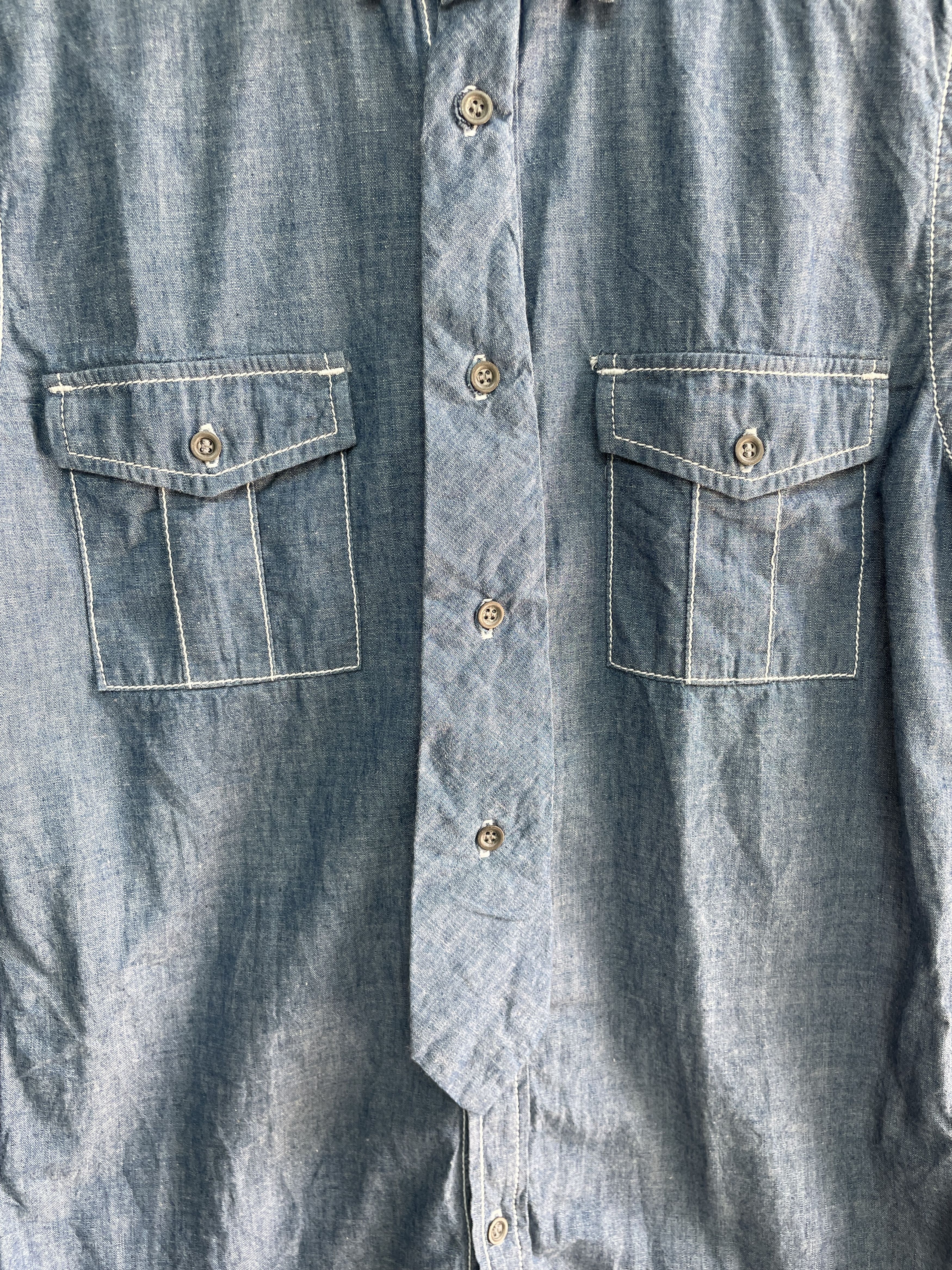 Maison MIHARA YASUHIRO Maison MIHARA YASUHIRO Vintage Denim Shirt Size US M / EU 48-50 / 2 - 4 Thumbnail