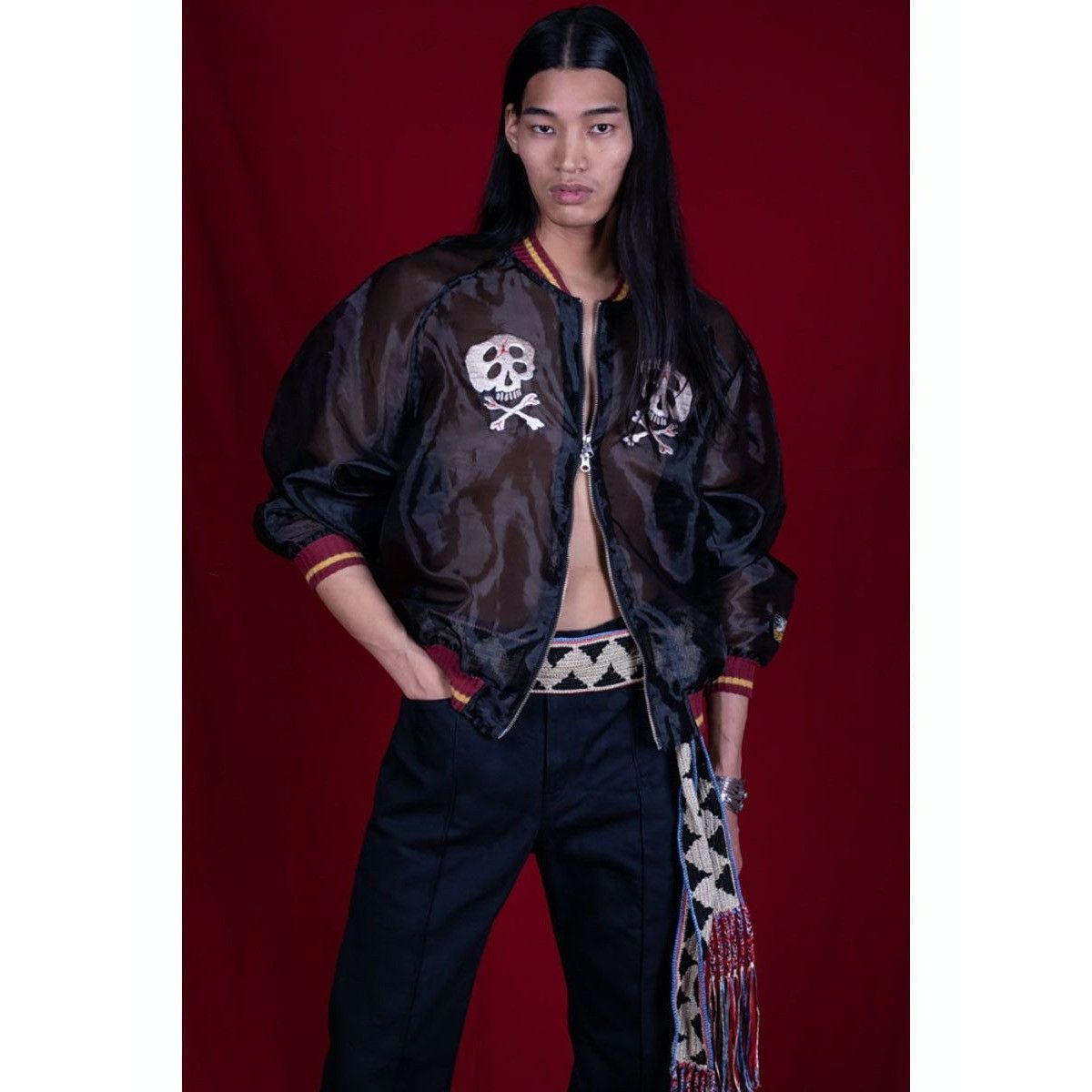 Kapital Kapital Sheer Pearl Mosquito Guard Souvenir JKT (Rain Skull) Size US L / EU 52-54 / 3 - 10 Thumbnail