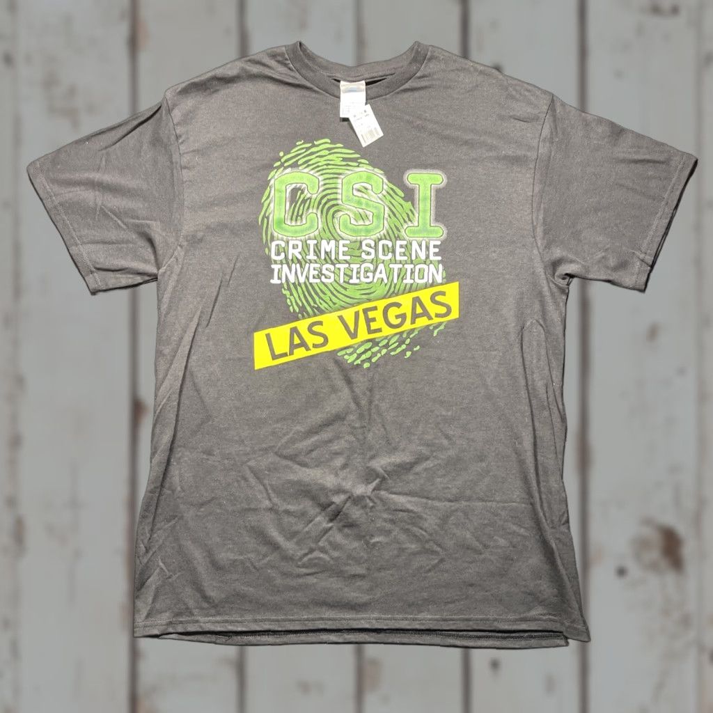 Delta VINTAGE Delta CSI Las Vegas T Shirt Black L Short Sleeve Graphic Tee 1990s Y2K New With Tags Mens Size US L / EU 52-54 / 3 - 1 Thumbnail