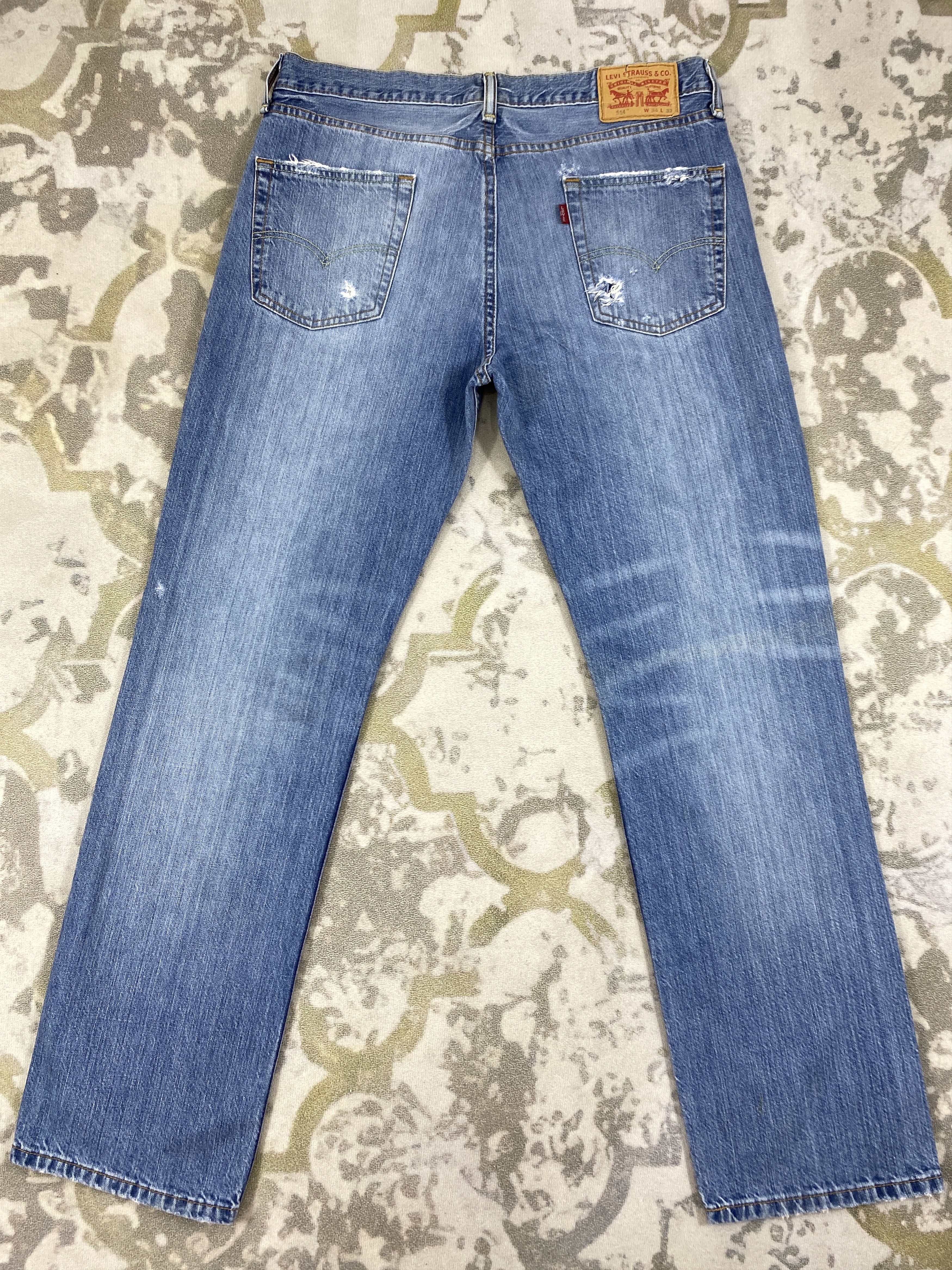 Levi's Distressed Blue Vintage Levi's 514 35x32 Denim -SJ133 Size US 35 - 2 Thumbnail