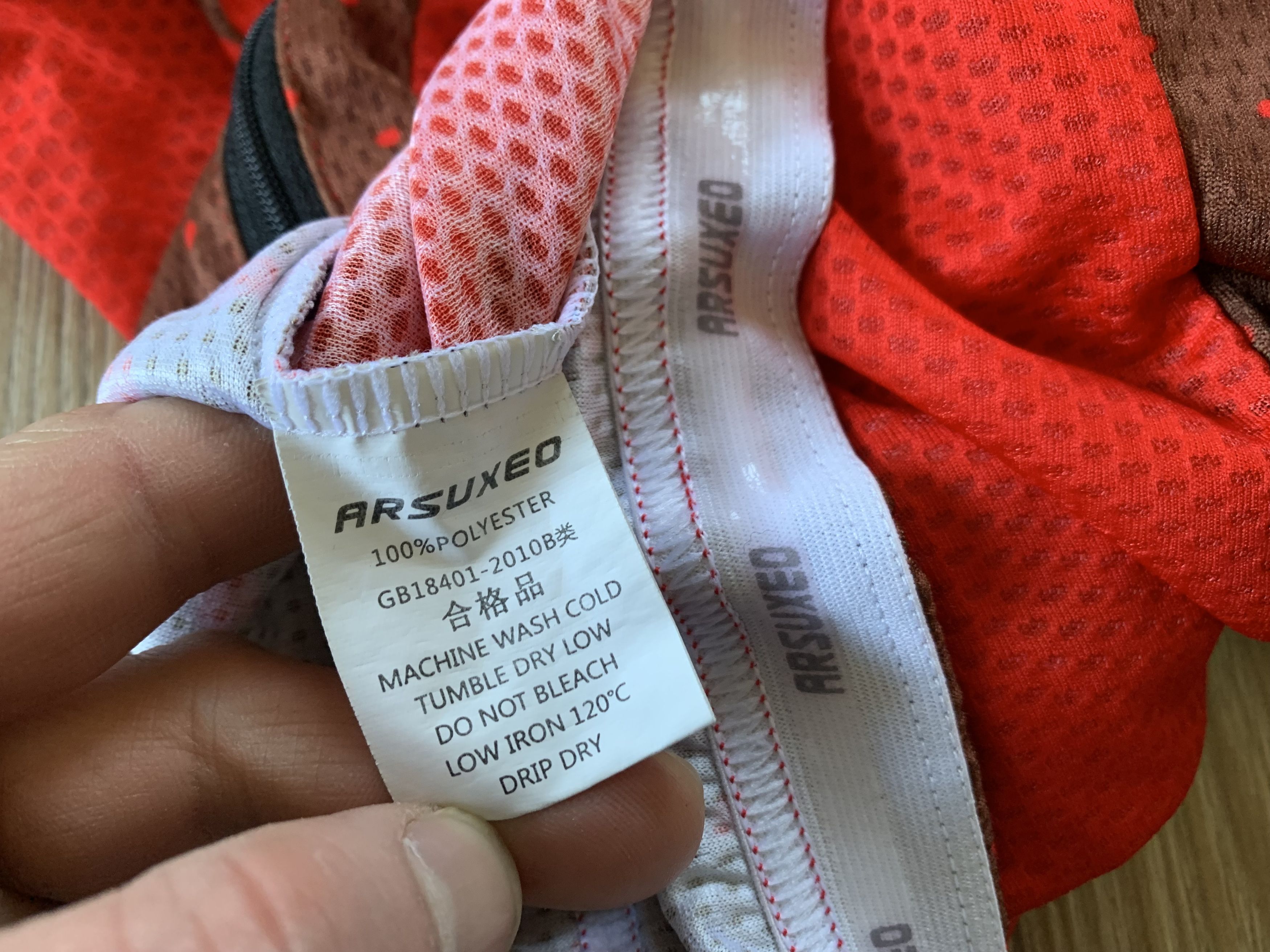 Bicycle Arsuxeo Men's Short Sleeve Full Zip Cycling Jersey Size US XXL / EU 58 / 5 - 8 Thumbnail