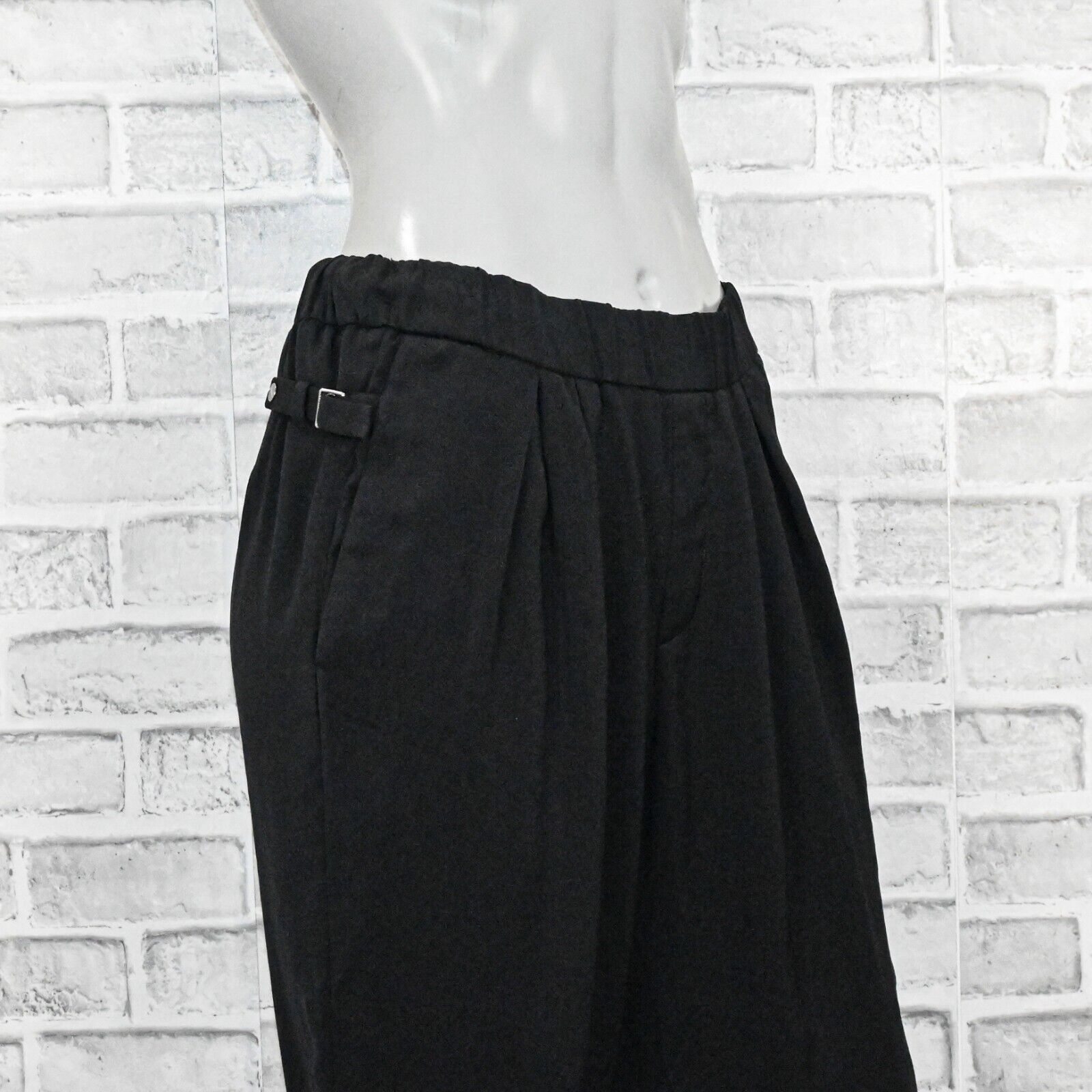Helmut Lang Helmut Lang black Pleated pull up Pants belt loop ankles Size 25" / US 0 / IT 36 - 10 Thumbnail