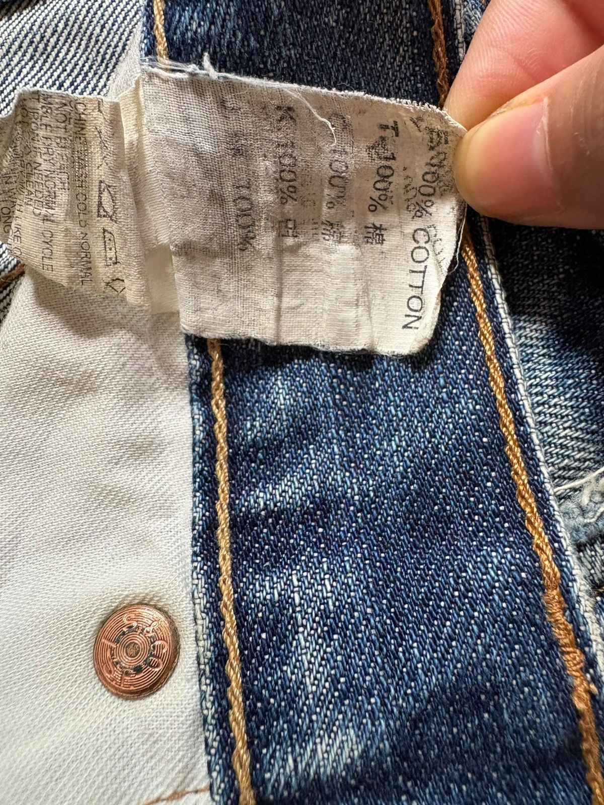 Levi's Vintage Levis 503 Mud Wash Distressed Baggy Jeans Size US 29 - 12 Thumbnail