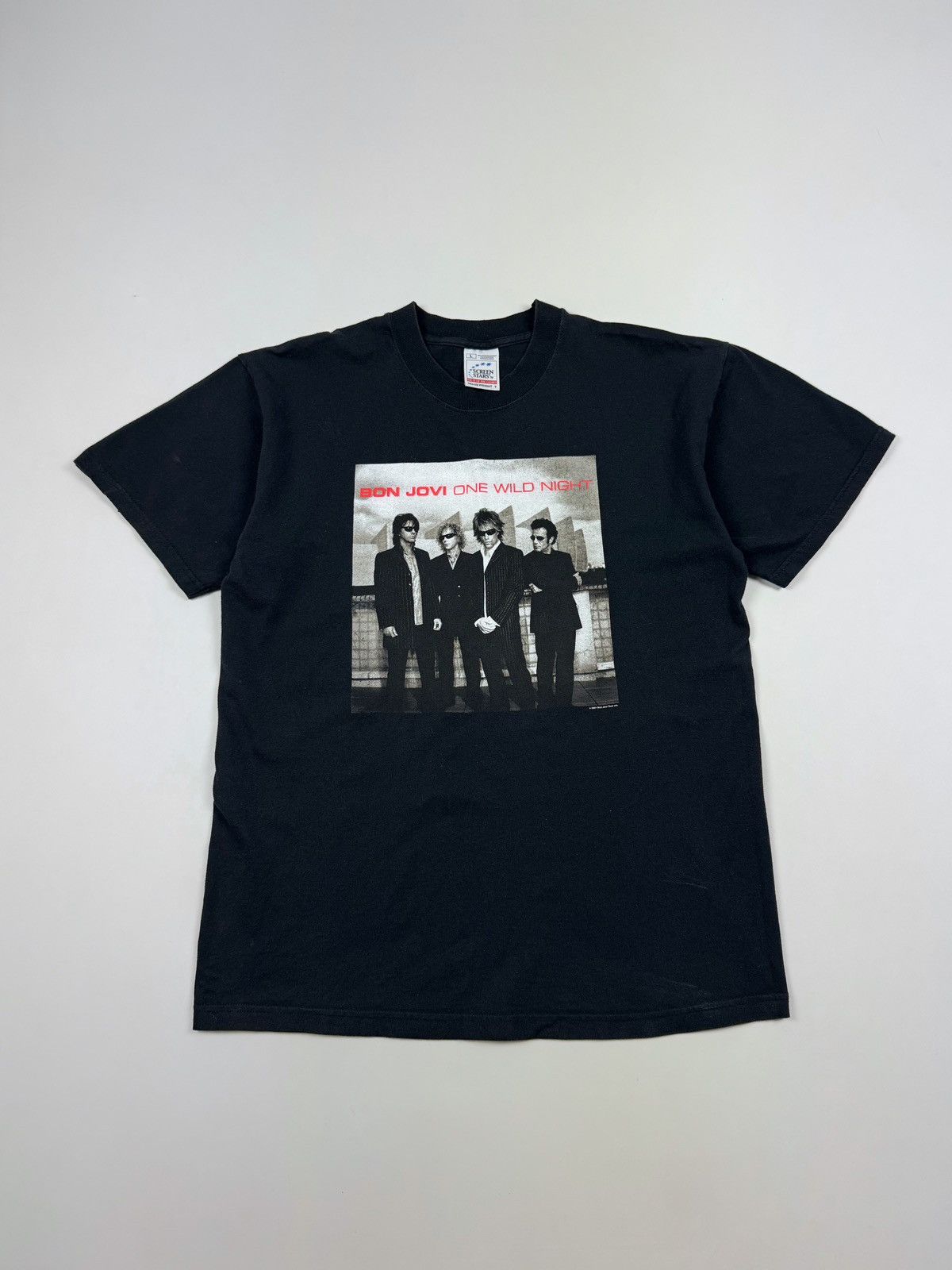 Band Tees 2001 Faded Bon Jovi One Wild Night World Tour T-Shirt Size US L / EU 52-54 / 3 - 1 Thumbnail