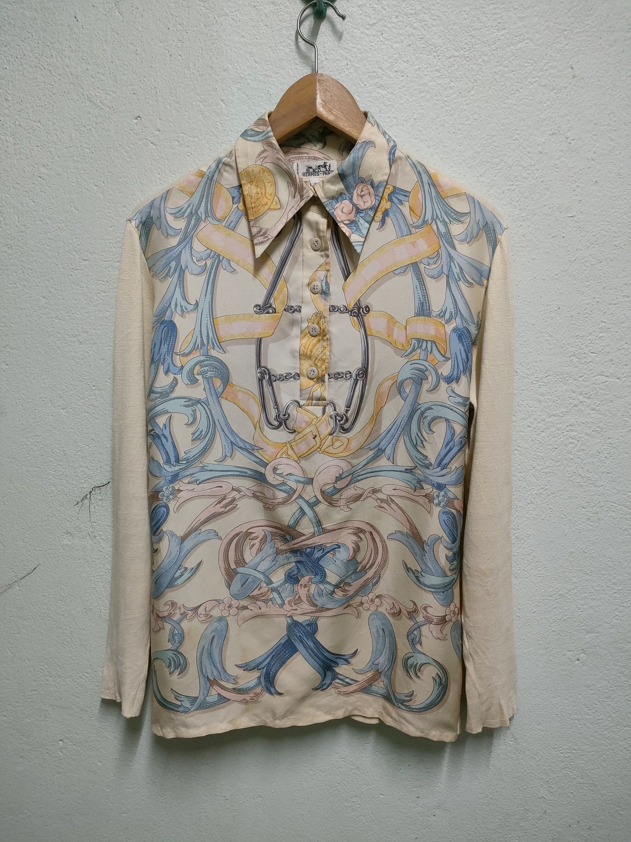 Hermes Hermes 100%Silk Blouse Size S / US 4 / IT 40 - 1 Thumbnail