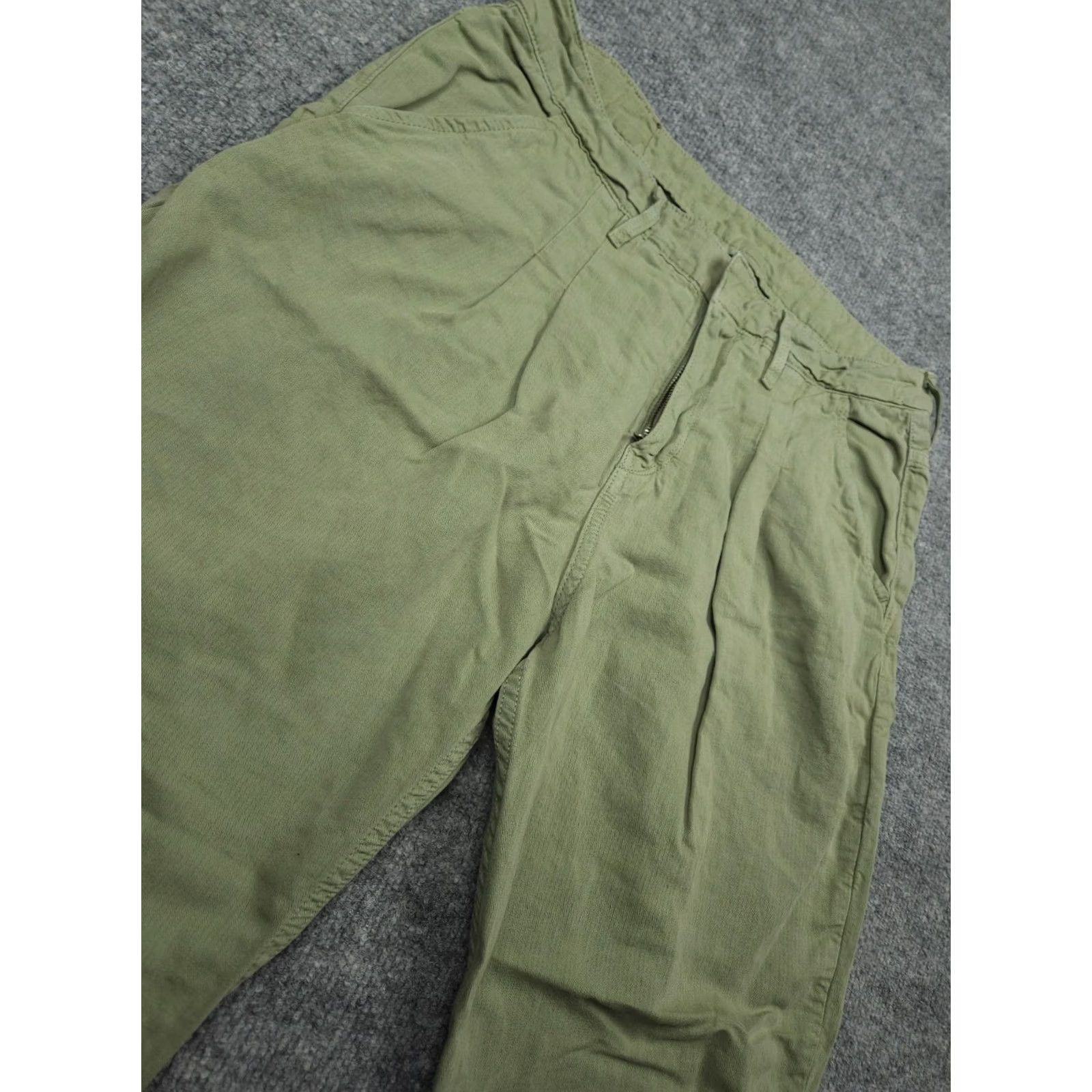 Levi's Levi'S Made & Crafted Green Cropped Linen Pants Mens 28 x 28 (FITS Size US 28 / EU 44 - 3 Thumbnail