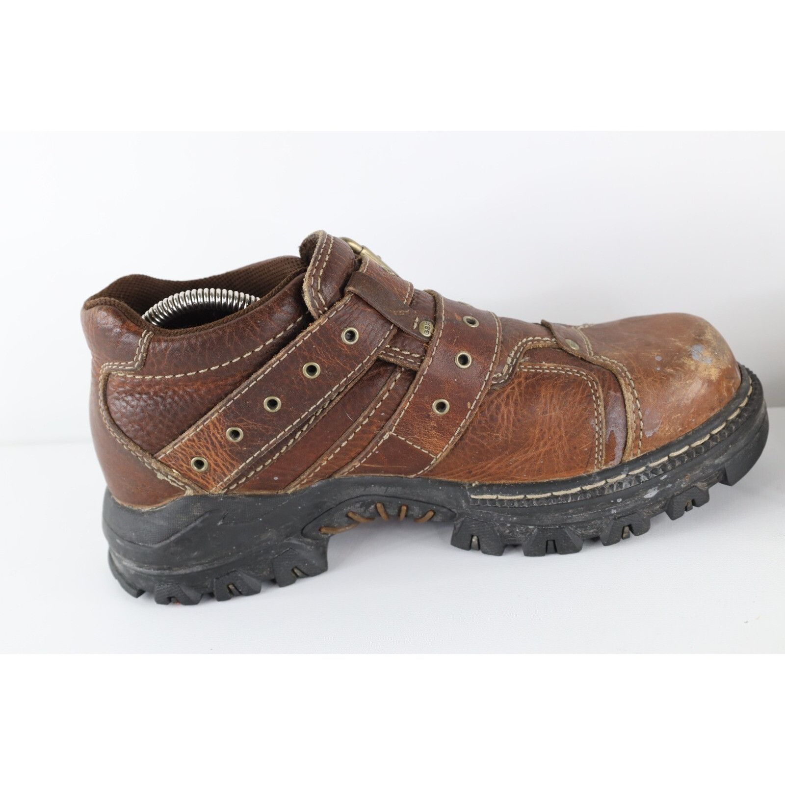 Vintage Vintage 90s Y2K Distressed Gothic Chunky Leather Boots Size US 8.5 / EU 41-42 - 7 Thumbnail