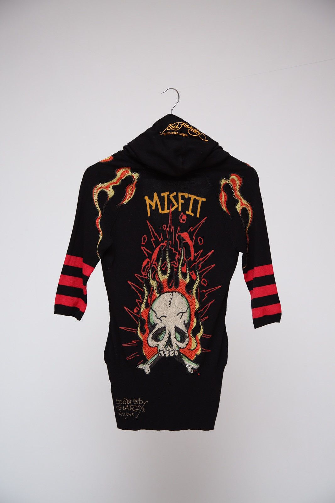 Christian Audigier × Ed Hardy Ed Hardy Dress Hoodie Flames Size XS / US 0-2 / IT 36-38 - 1 Thumbnail