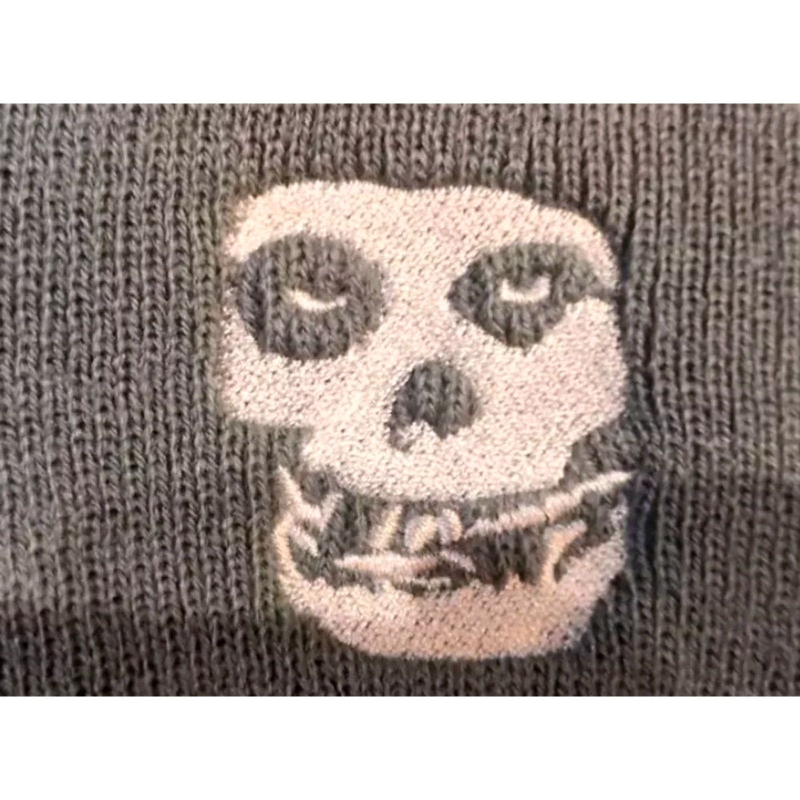 Vintage MISFITS Beanie Gray Knit Unisex Adults One Size warm Thermal Logo Size ONE SIZE - 3 Thumbnail