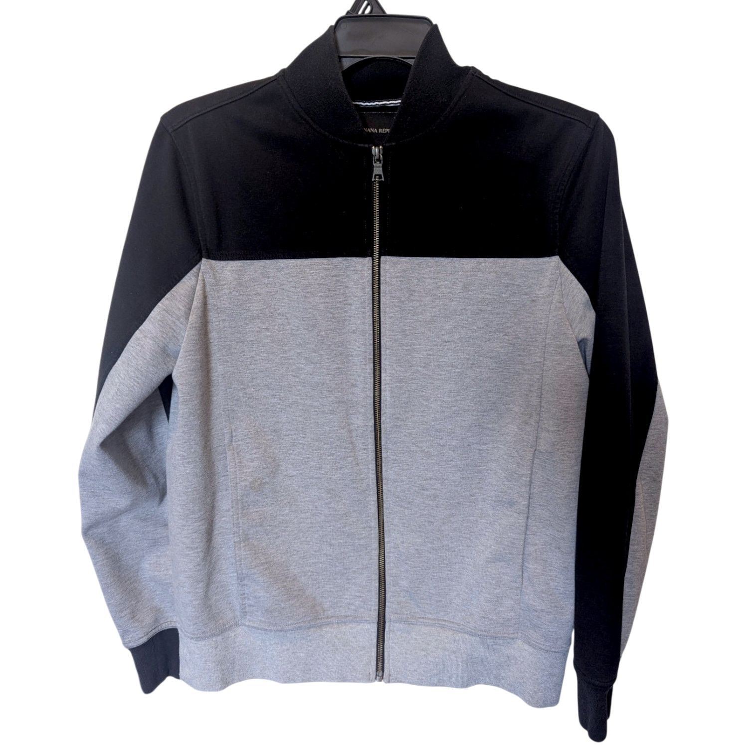 Banana Republic Banana Republic Soft Shell Grey Black Bomber Jacket Medium Size US M / EU 48-50 / 2 - 2 Thumbnail