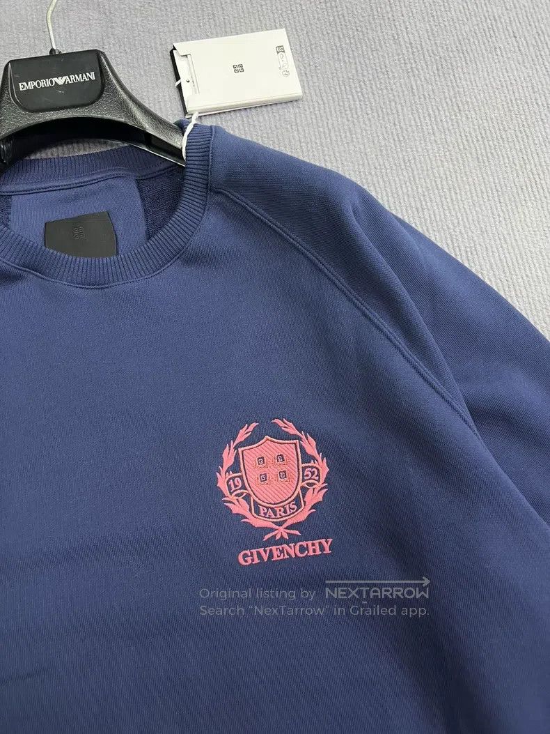 Givenchy Givenchy Embroidered Round Neck Hoodie Blue Size US L / EU 52-54 / 3 - 2 Thumbnail