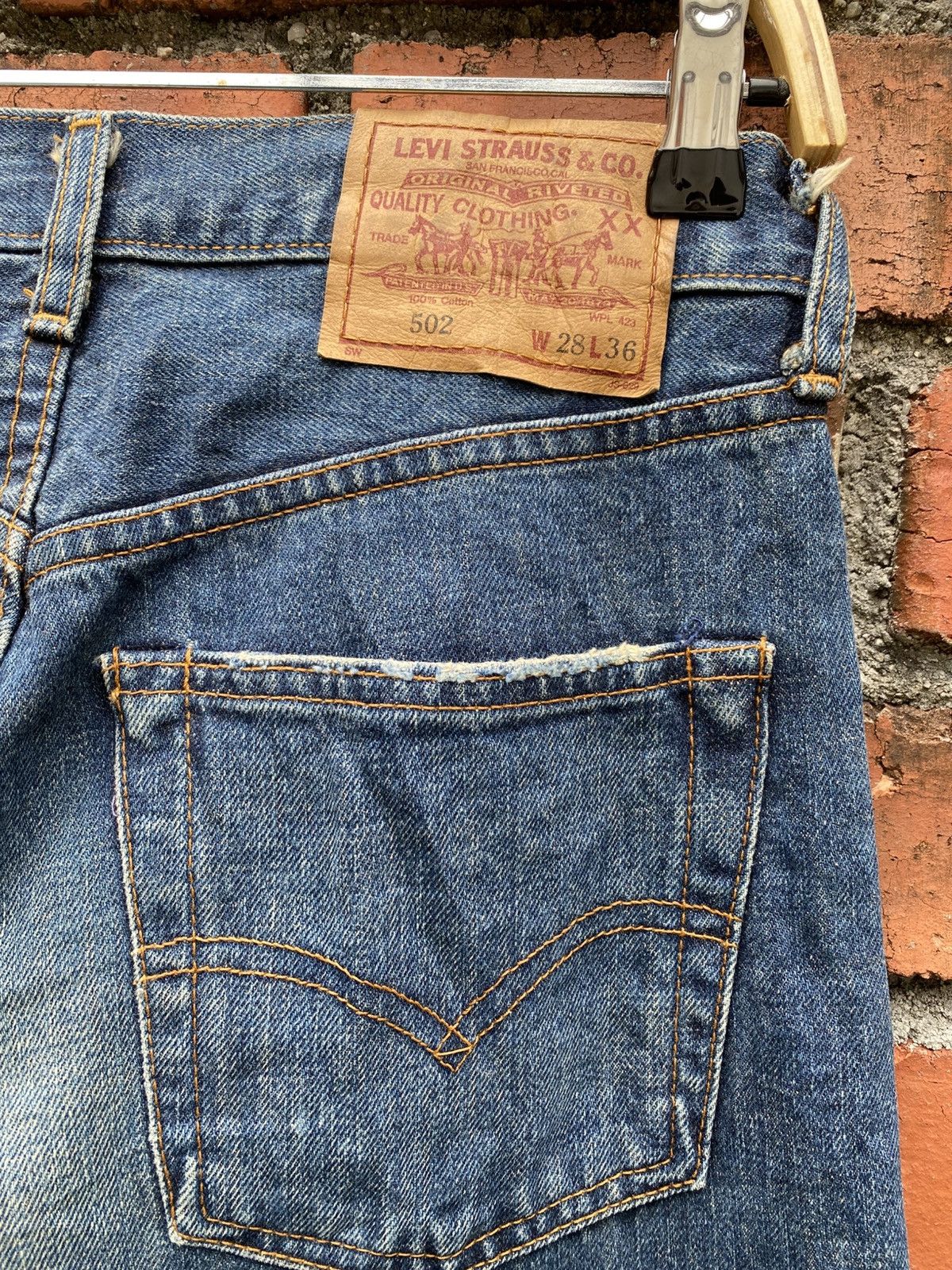 Levi's Vintage Clothing W28x36 Vintage levi's 502 redline big E denime Size 28" / US 6 / IT 42 - 6 Thumbnail