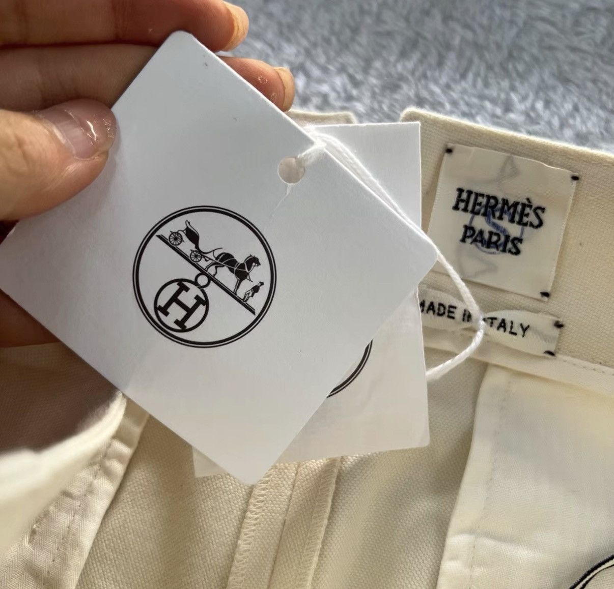 Hermes White Cropped Wide-Leg Pants Size 34 Size US 34 / EU 50 - 4 Thumbnail