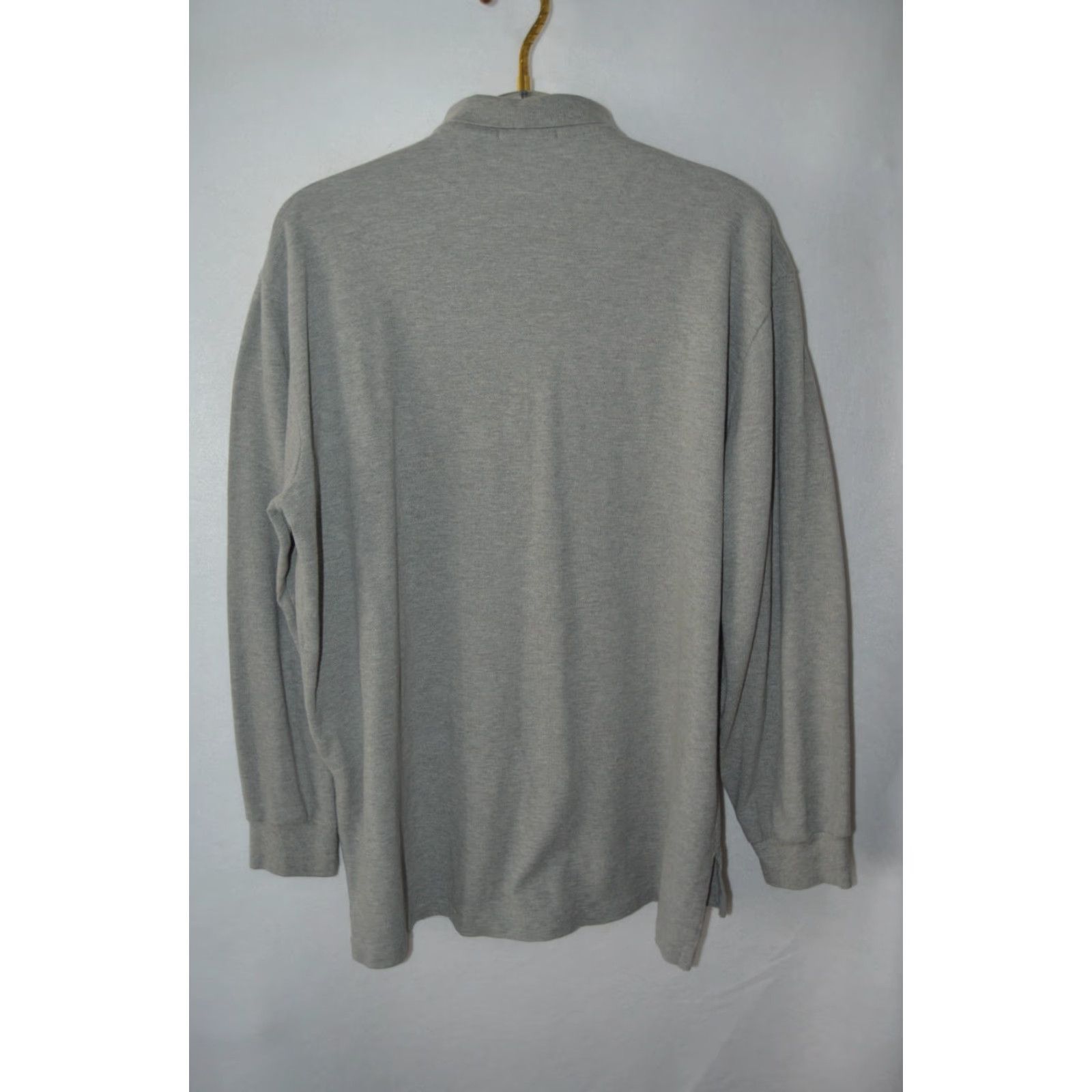 Polo Ralph Lauren POLO Ralph Lauren Polo Shirt Men's L/S XL Gray Cotton Shirt Size US XL / EU 56 / 4 - 2 Thumbnail