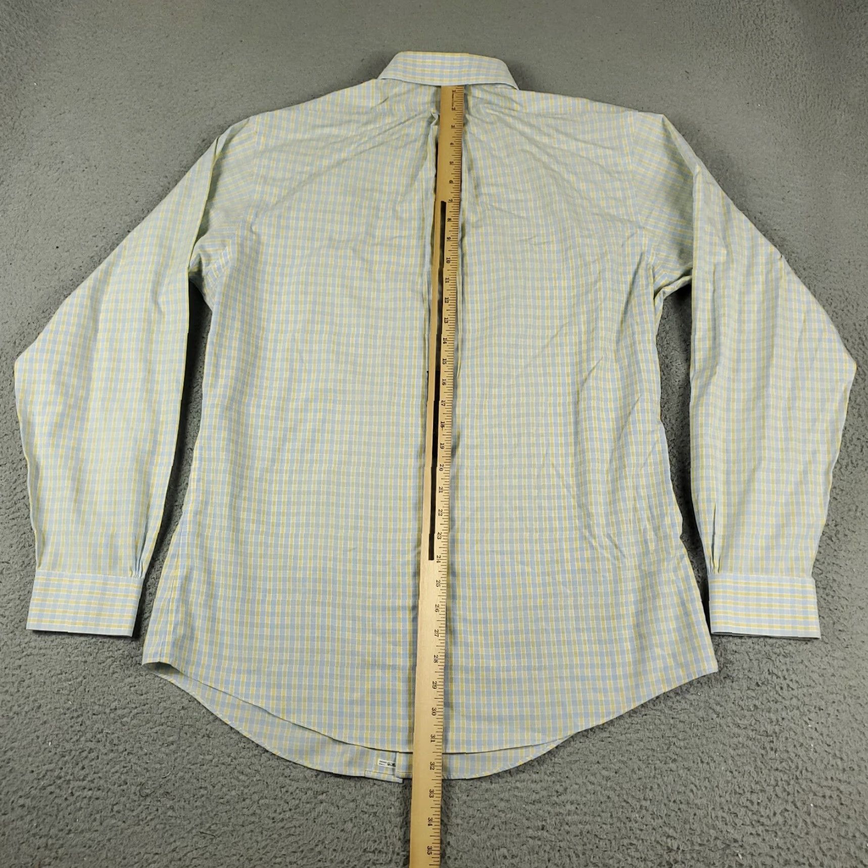 Brooks Brothers Brooks Brothers Dress Shirt Mens Size 16 Long Sleeve Blue Yellow Plaid Button Up Modern Classic Size 42R - 3 Thumbnail