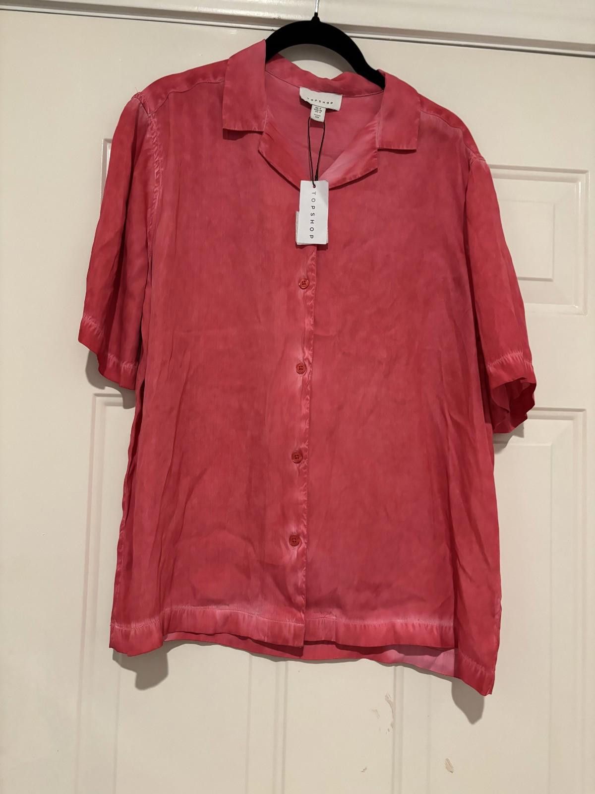 Nordstrom Womens Nordstrom's pink short sleeve sz 8 shirt #343 Size M / US 6-8 / IT 42-44 - 1 Thumbnail