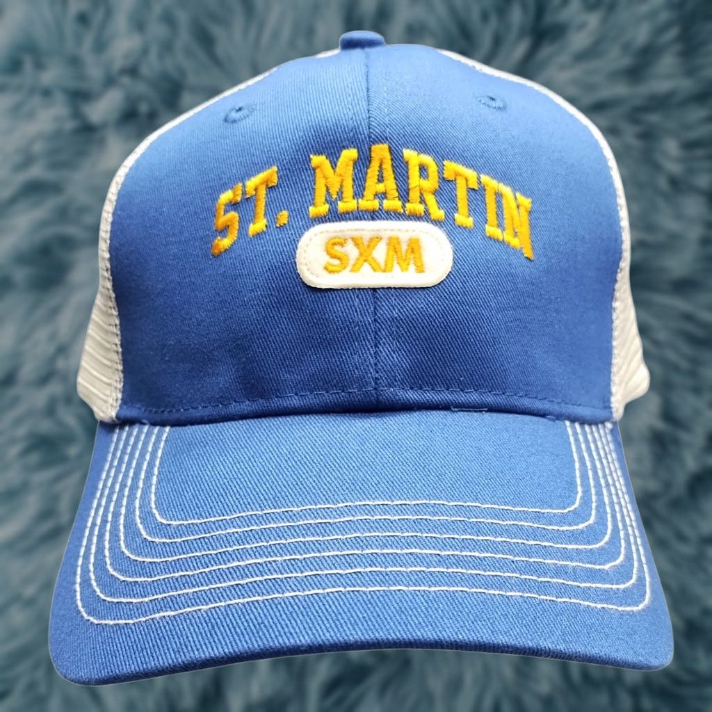 Vintage Ahead Headgear St. Martin Sxm Trucker Hat Mens Adjustable Strapback Size ONE SIZE - 1 Thumbnail