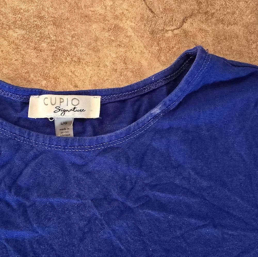 Designer Blue Basic Cupio Signature Short Sleeve Size L / US 10 / IT 46 - 5 Thumbnail