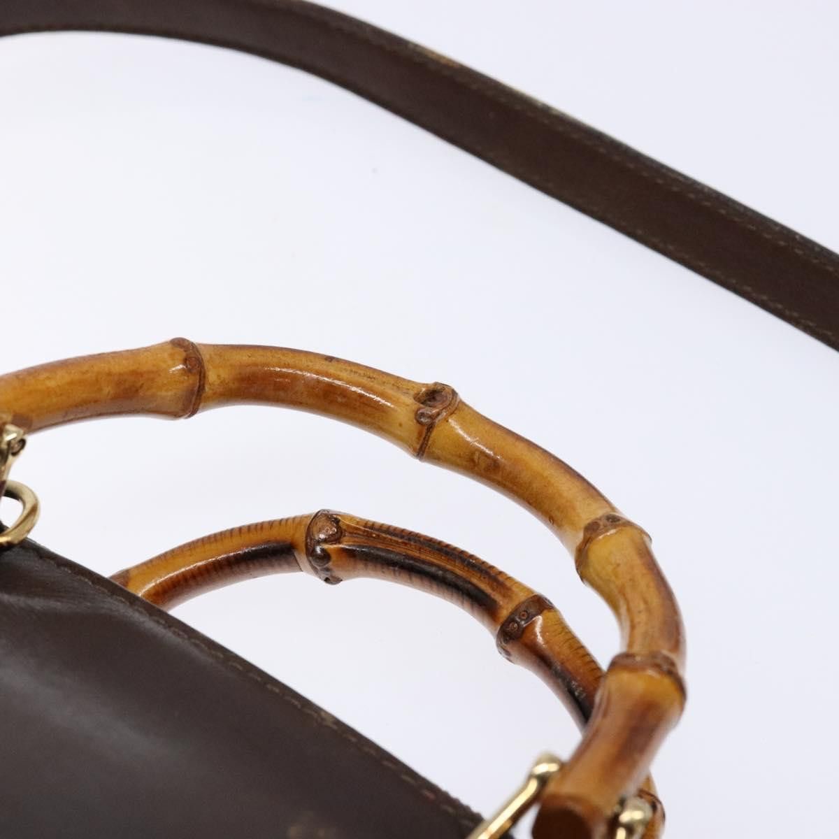 Gucci GUCCI Bamboo Shoulder Bag Leather Brown Gold 007 2032 007 Size ONE SIZE - 8 Thumbnail