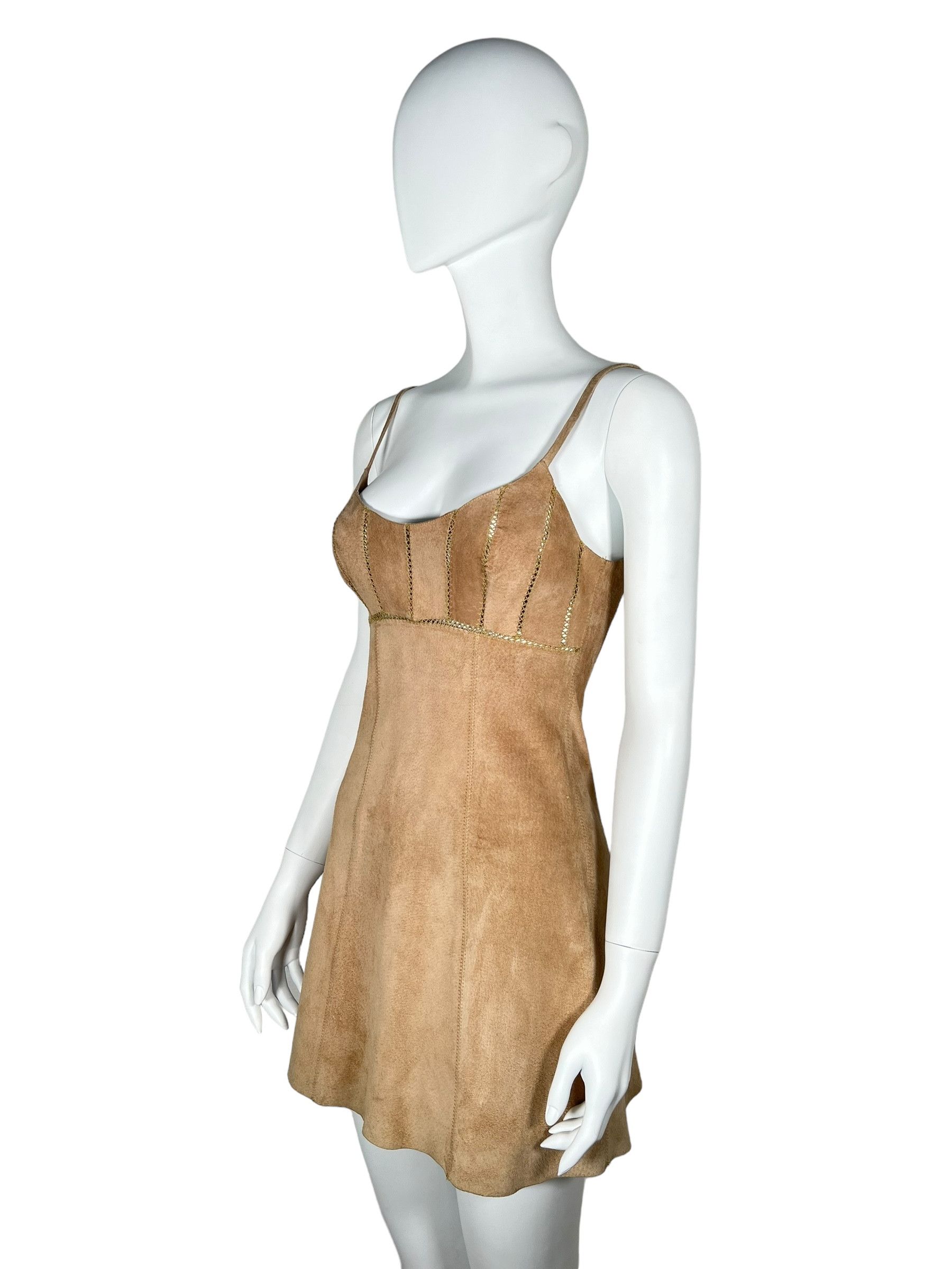 Plein Sud by Fayçal Amor 1994 Beige Leather Dress