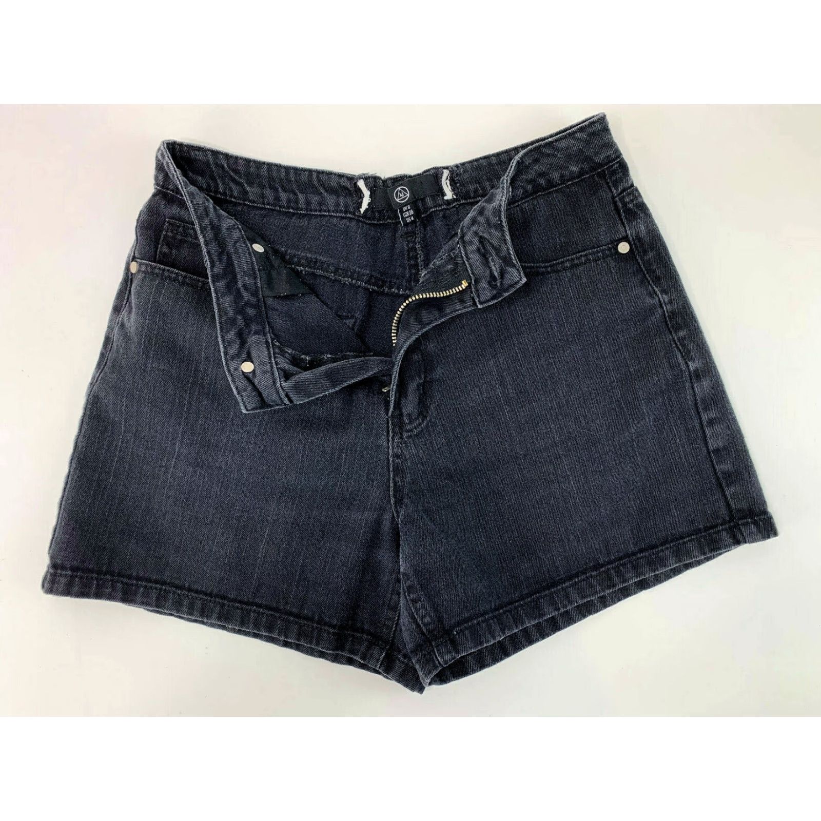 Missguided Missguided Womens Jean Shorts Short Shortie Denim Distressed Casual Black 4 Jeans Shorts Womens Black Size 27" / US 4 / IT 40 - 3 Thumbnail