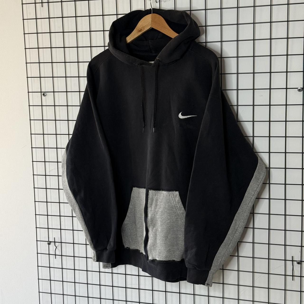 Nike Nike Vintage 90s Black Swoosh Hoodie Retro Size US XL / EU 56 / 4 - 4 Thumbnail