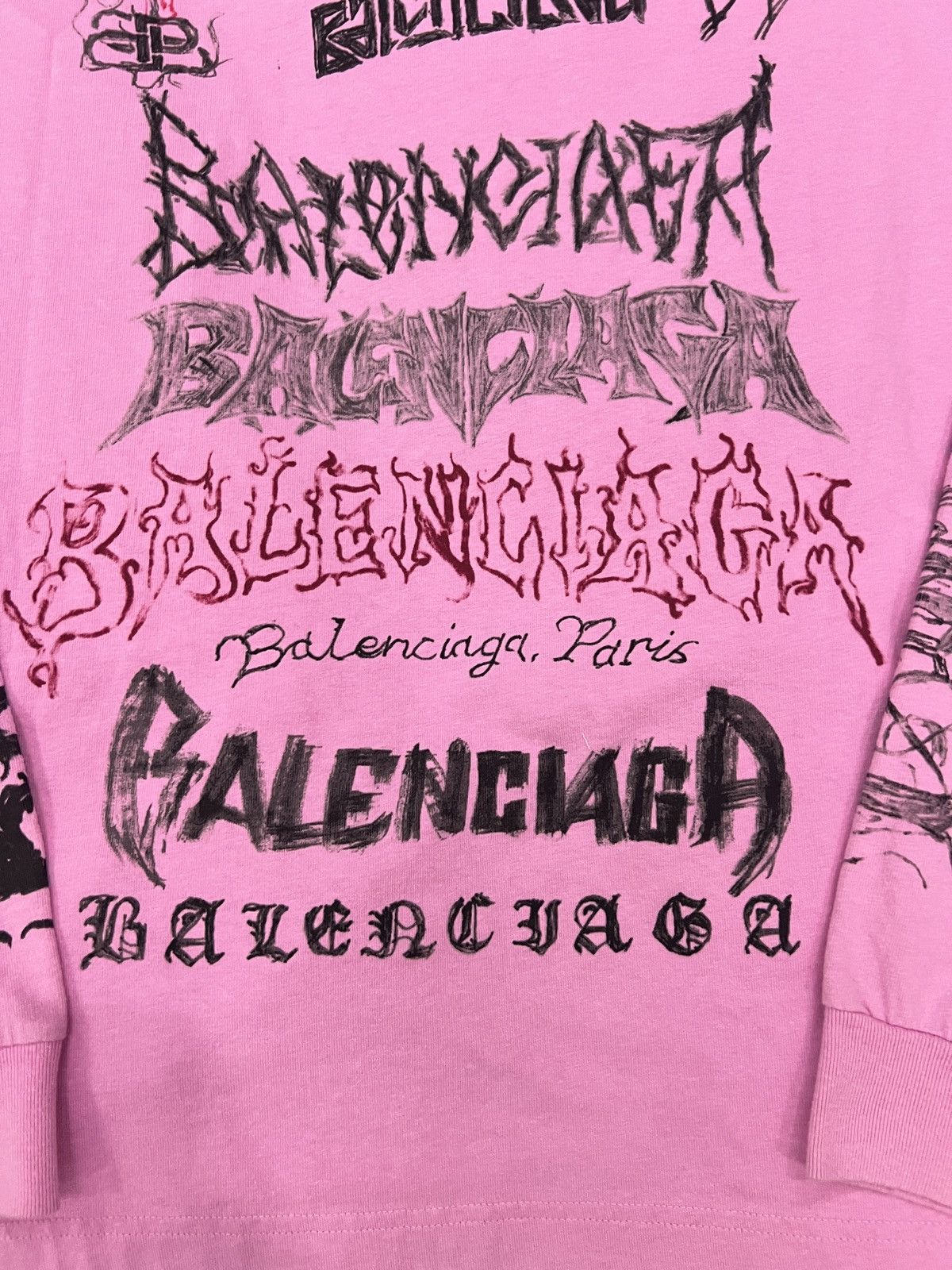 Balenciaga Balenciaga SS24 Lunar New Year Sanskrit Graffiti Long Sleeve Size US XL / EU 56 / 4 - 9 Thumbnail