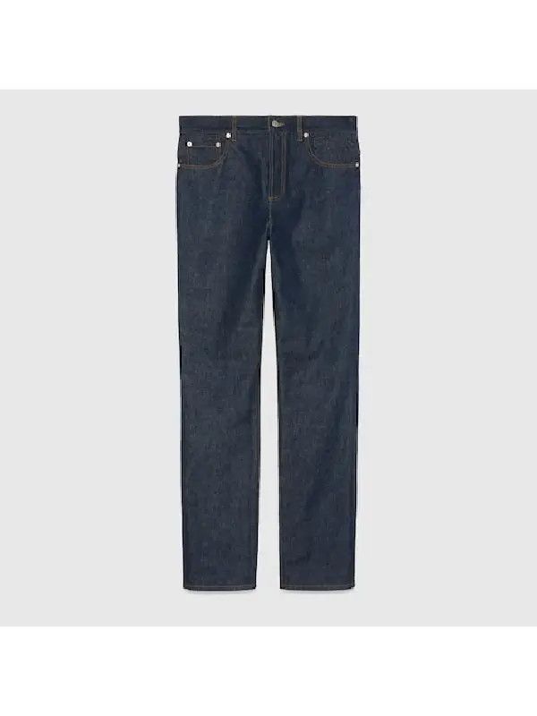 Gucci o1loc1c0226 771462 Denim Pant With GG Embossed Detail Blue Size US 29 - 1 Thumbnail