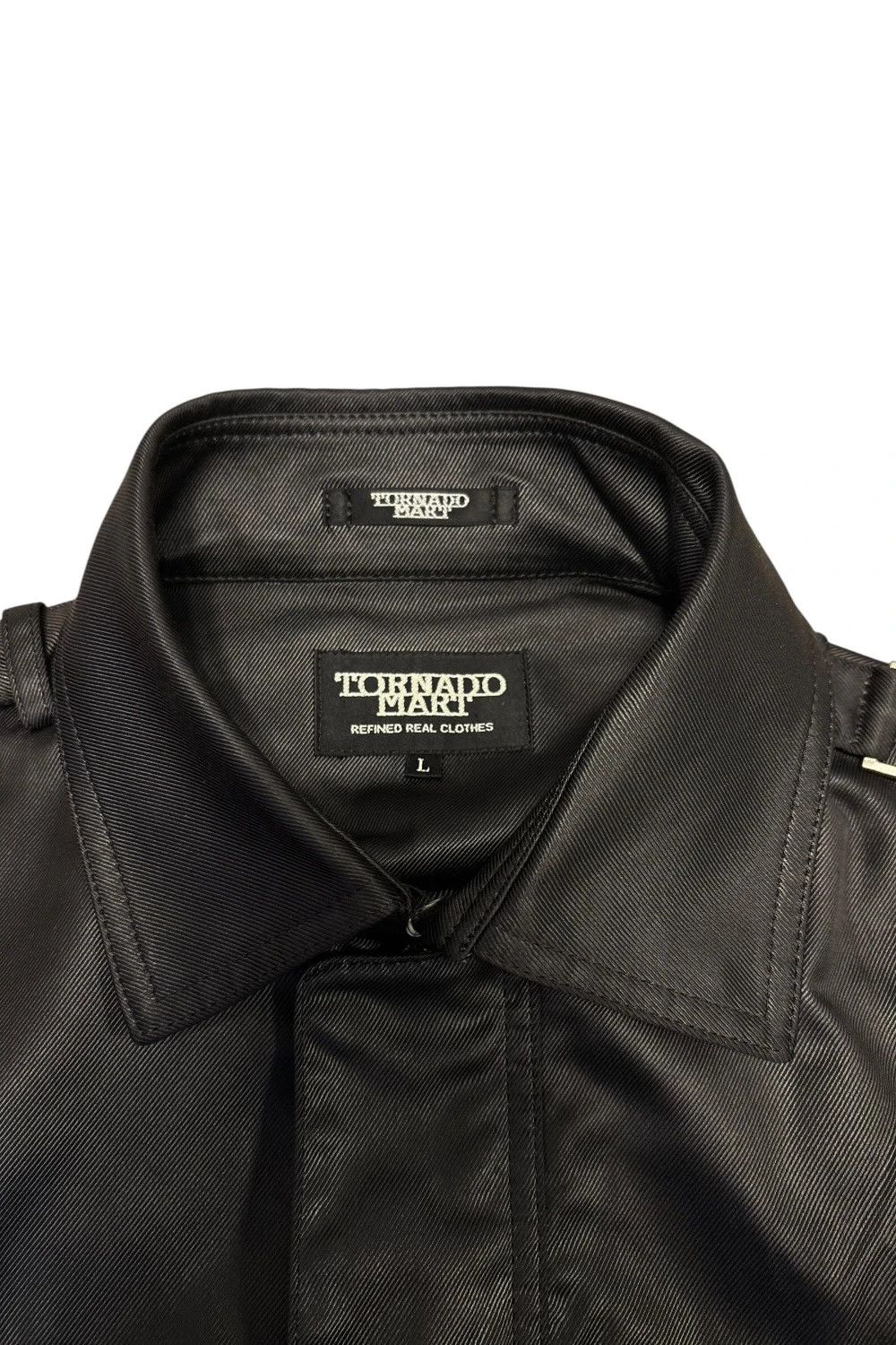 Tornado Mart Tornado Mart black trench coat with removable belt Size US M / EU 48-50 / 2 - 3 Thumbnail